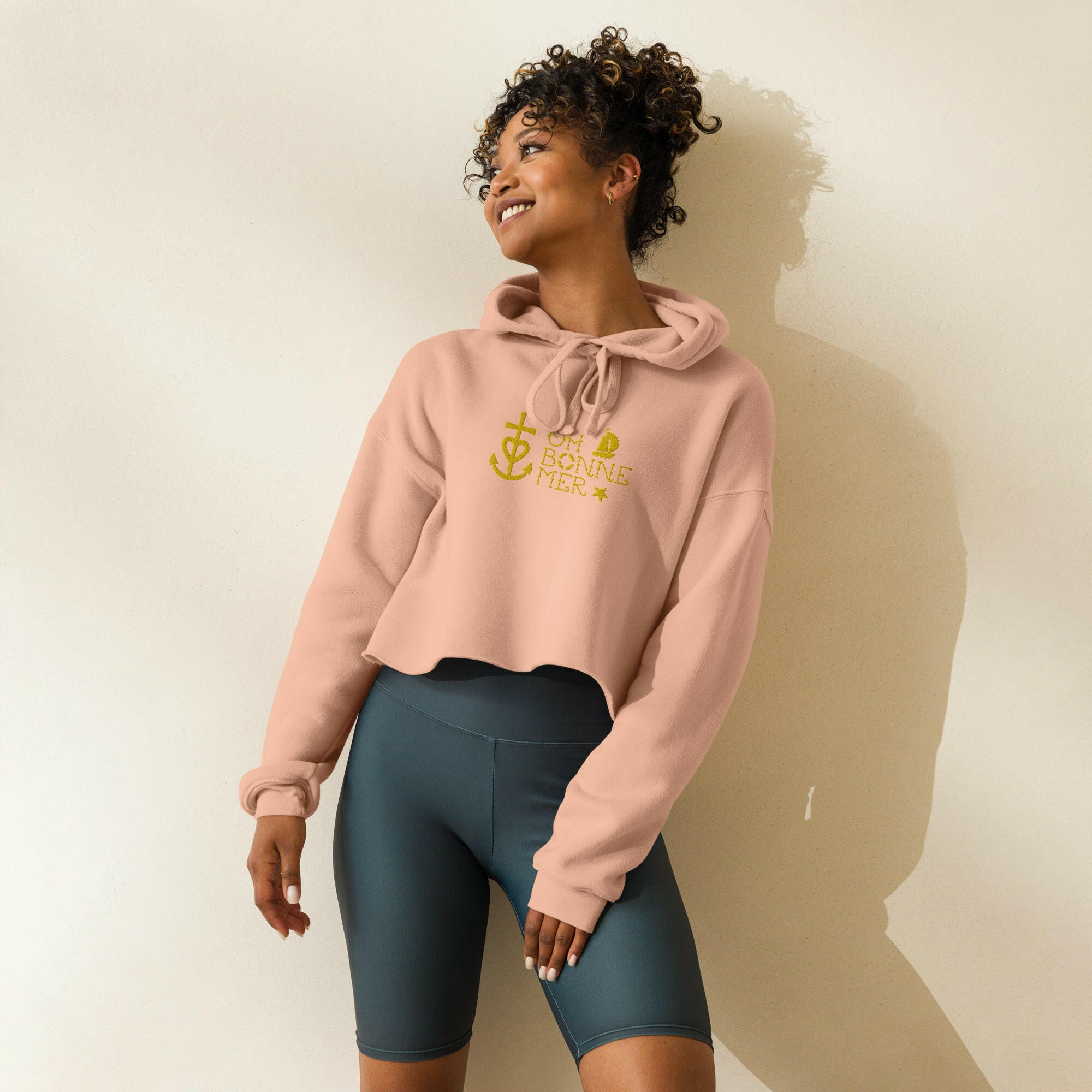 Crop Hoodie Oh Bonne Mer 2 embroidered pattern