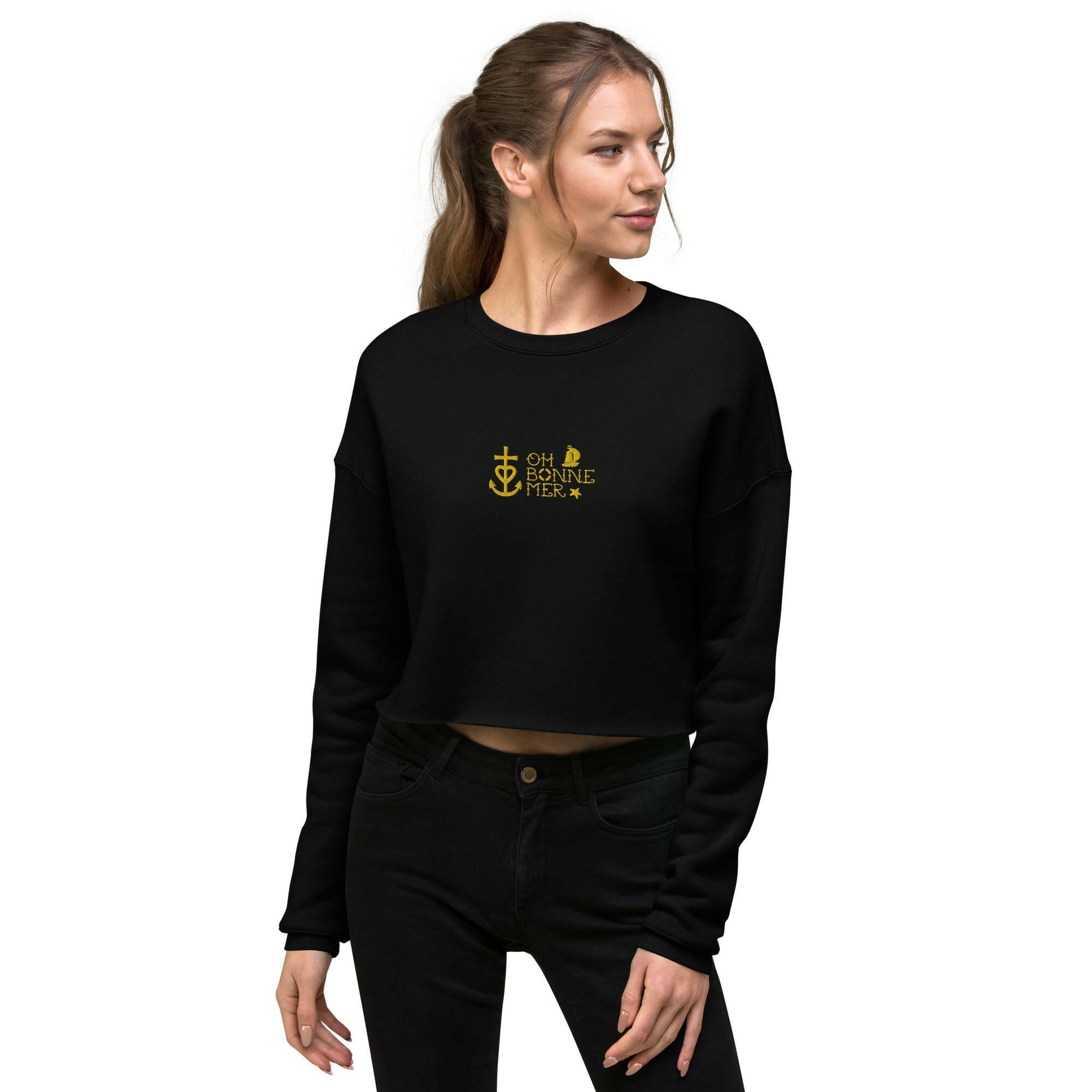 Sweat-Shirt Crop-Top Oh Bonne Mer 2 brodé