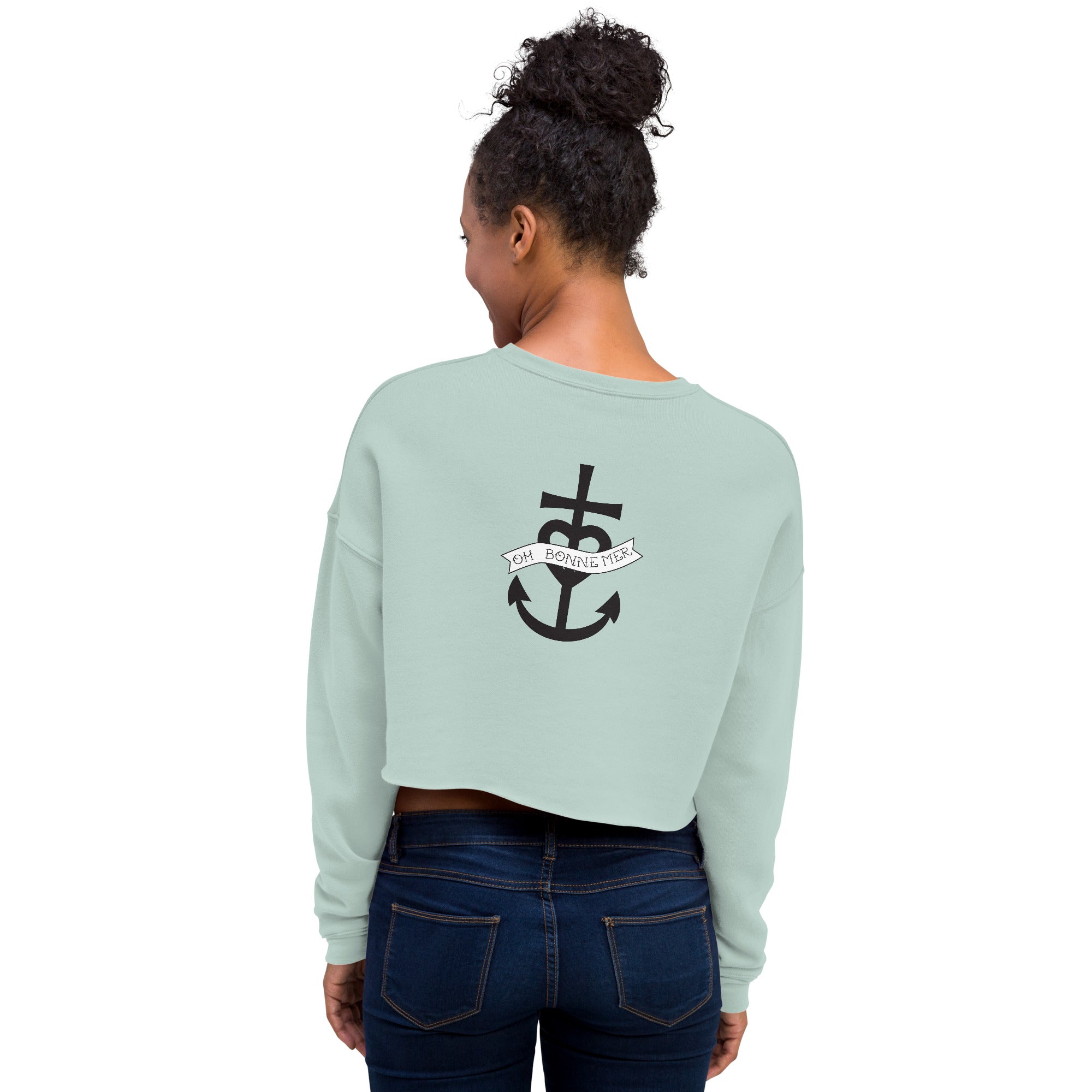 Sweat-Shirt Crop-Top Oh Bonne Mer 1 grand motif dans le dos