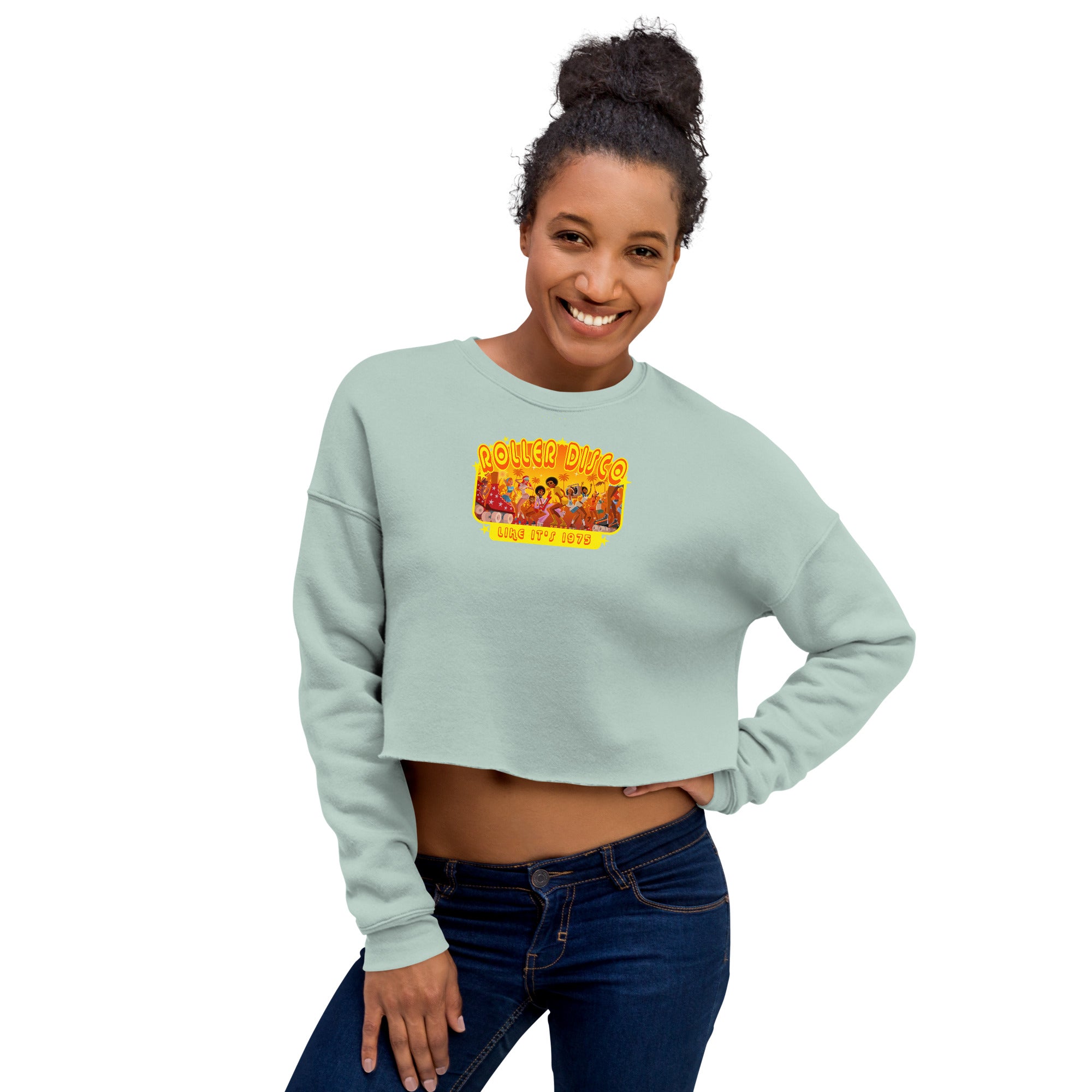 Crop Sweatshirt Roller Disco 1975