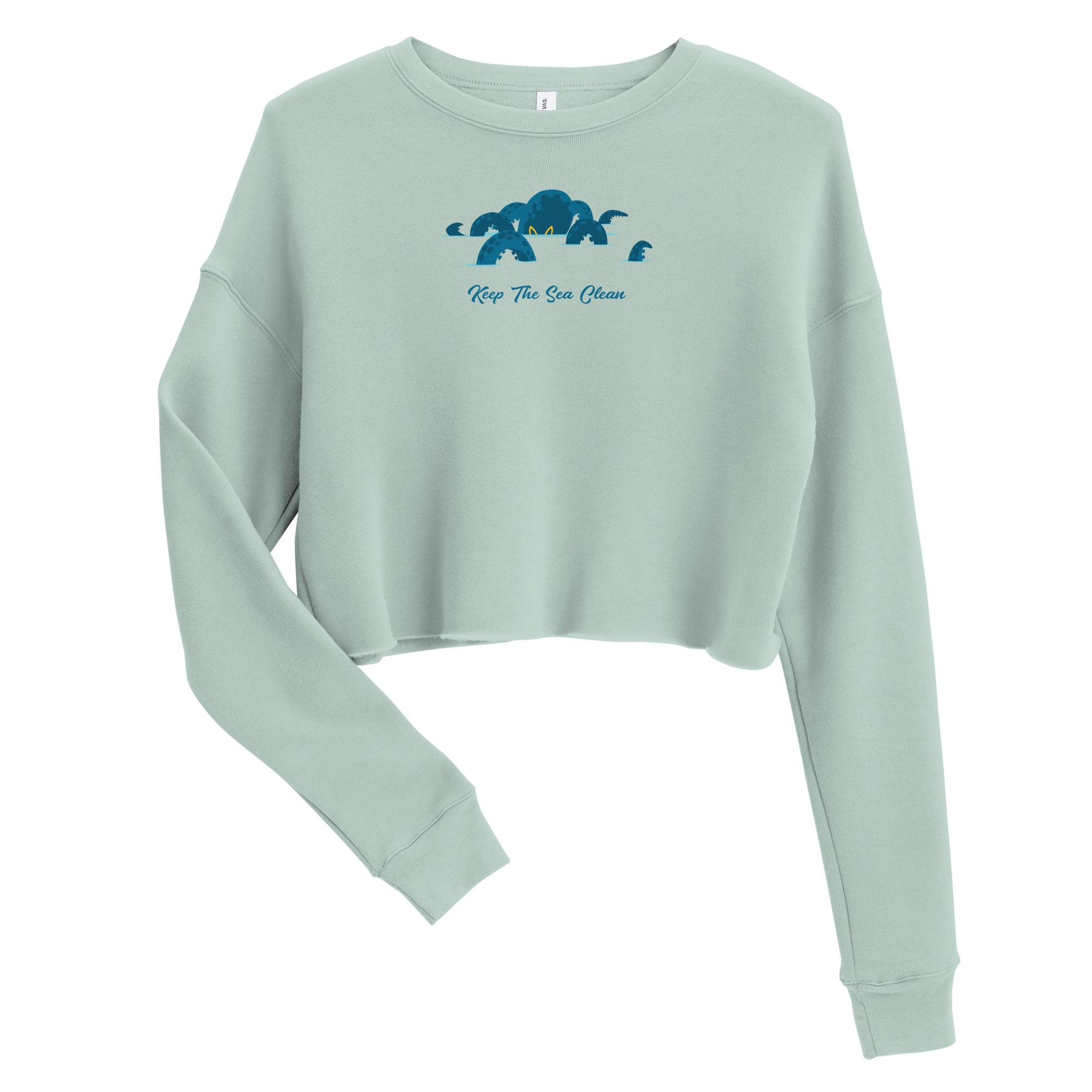 Crop Sweatshirt Octopus Blue