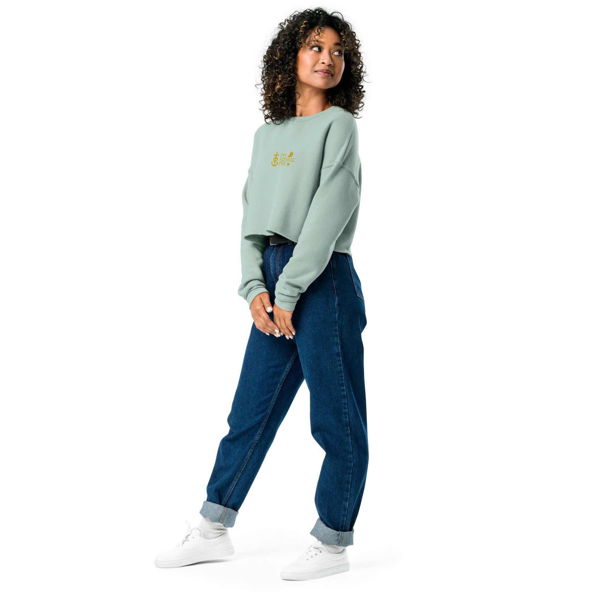 Sweat-Shirt Crop-Top Oh Bonne Mer 2 brodé