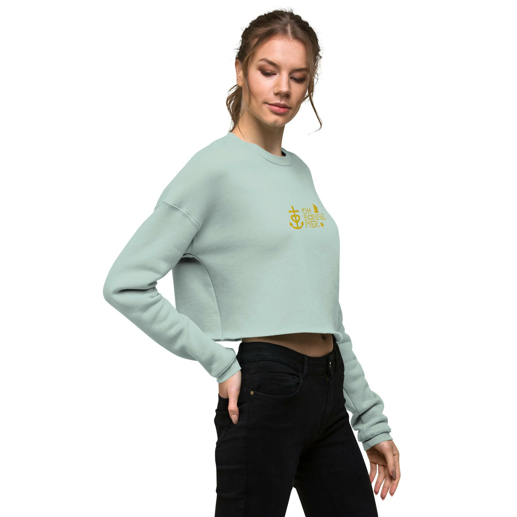 Sweat-Shirt Crop-Top Oh Bonne Mer 2 brodé