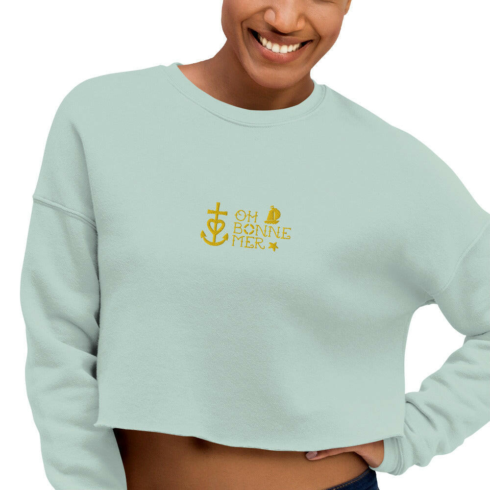 Crop Sweatshirt Oh Bonne Mer 2 embroidered pattern