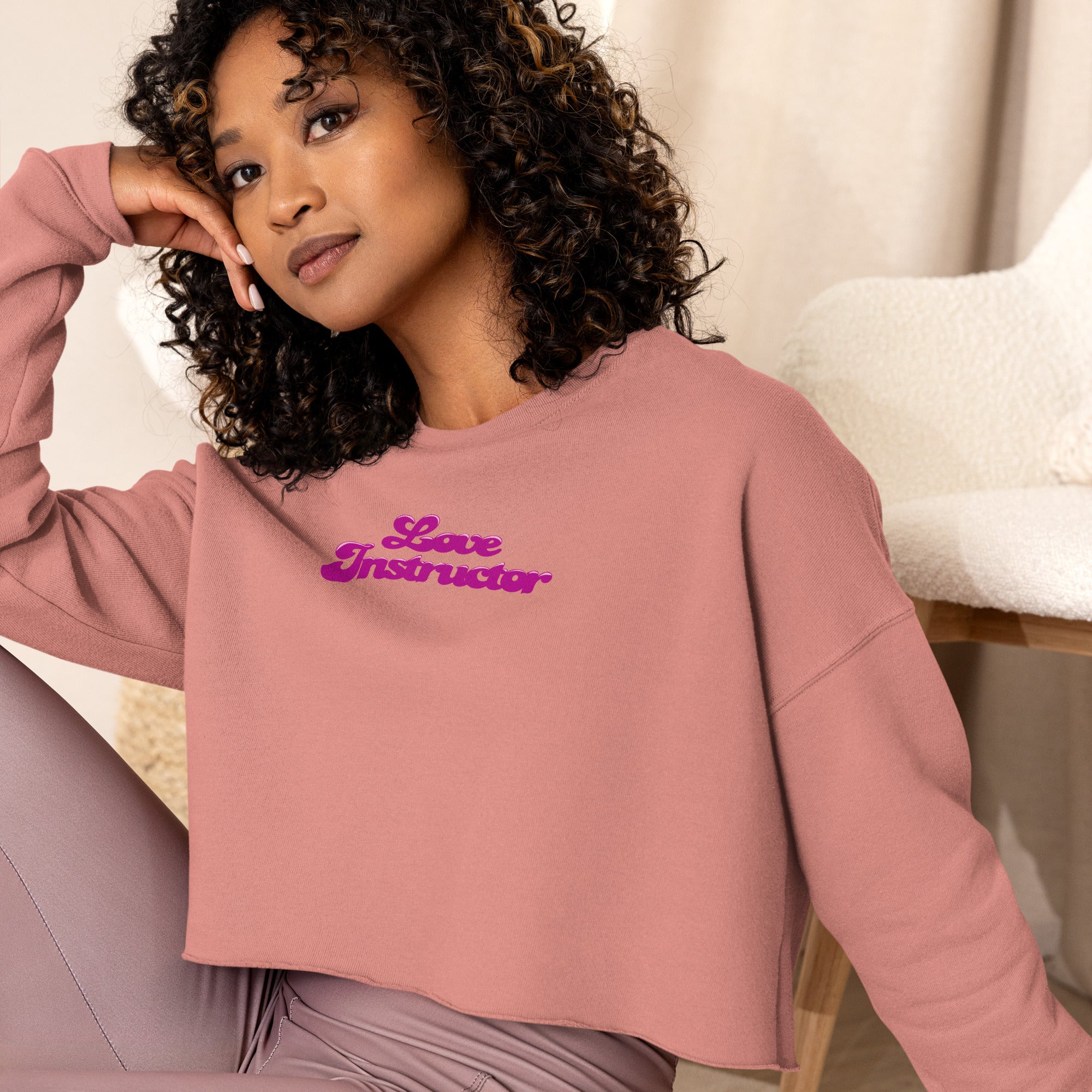 Sweat-Shirt Crop-Top Love instructor