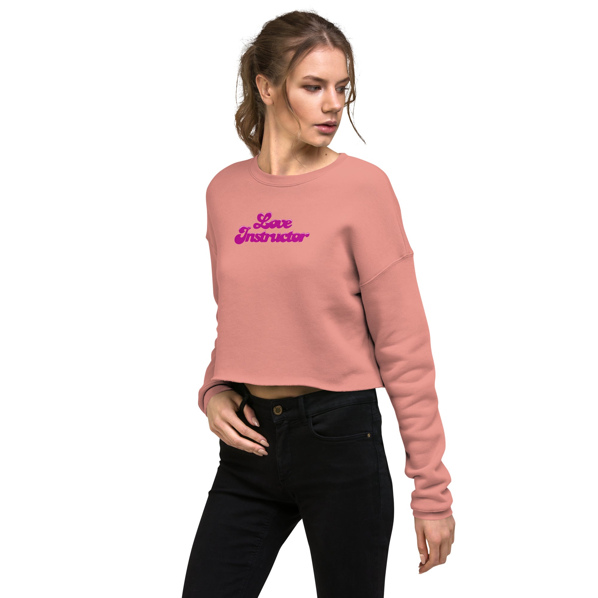 Sweat-Shirt Crop-Top Love instructor