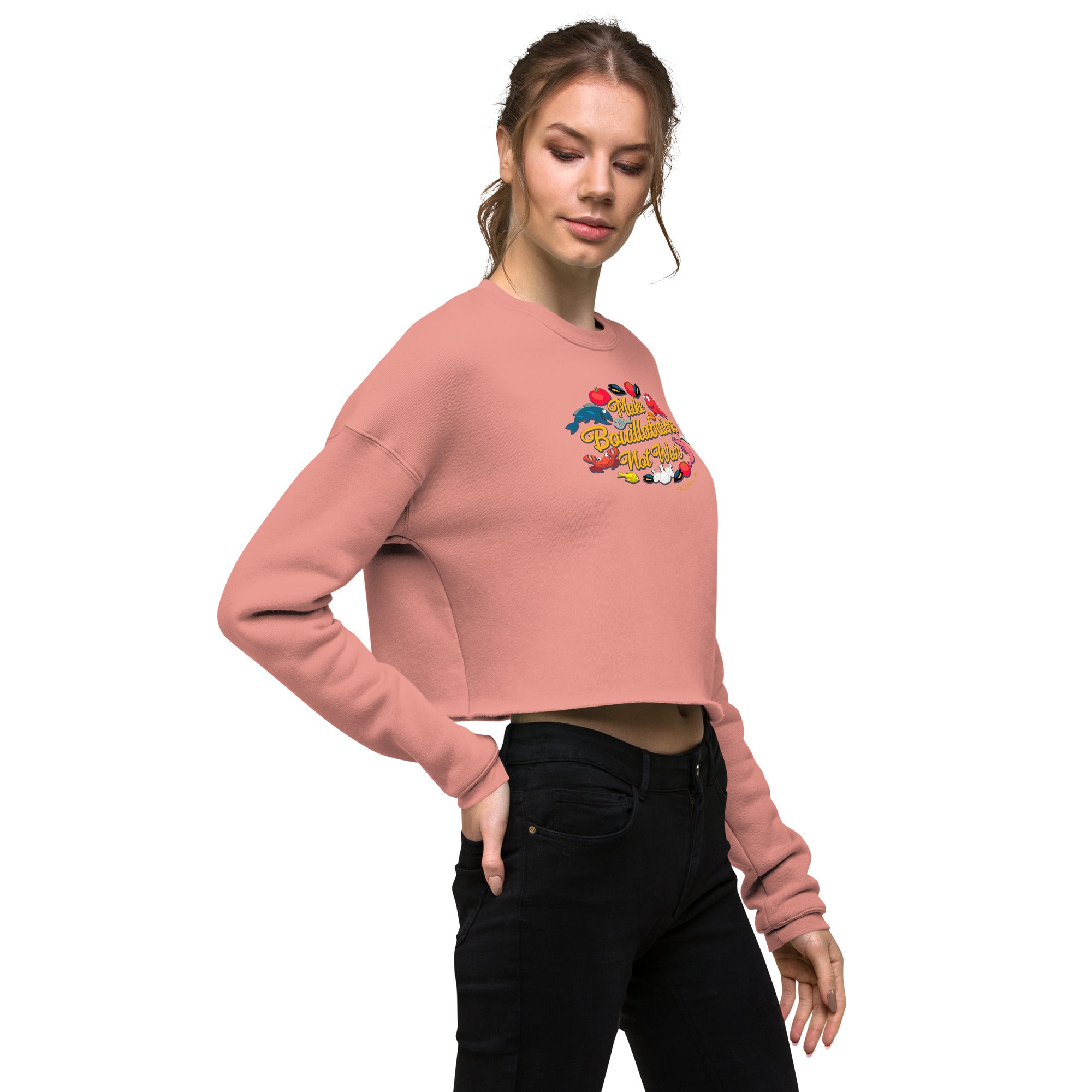 Sweat-Shirt Crop-Top Make Bouillabaisse Not War Oh Bonne Mer