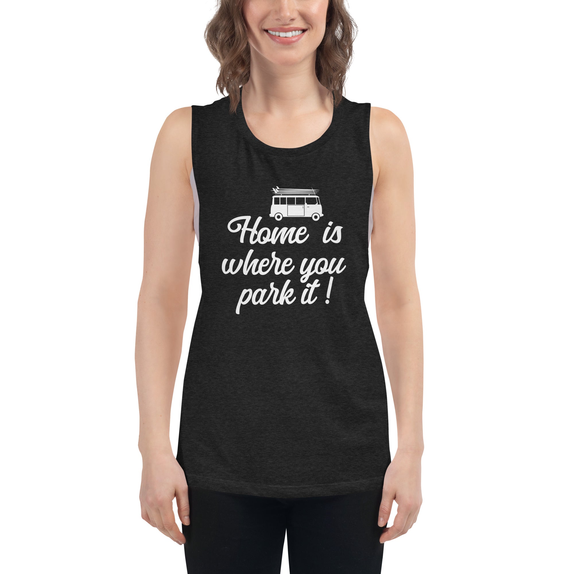 Ladies’ Muscle Tank White Surf Combi