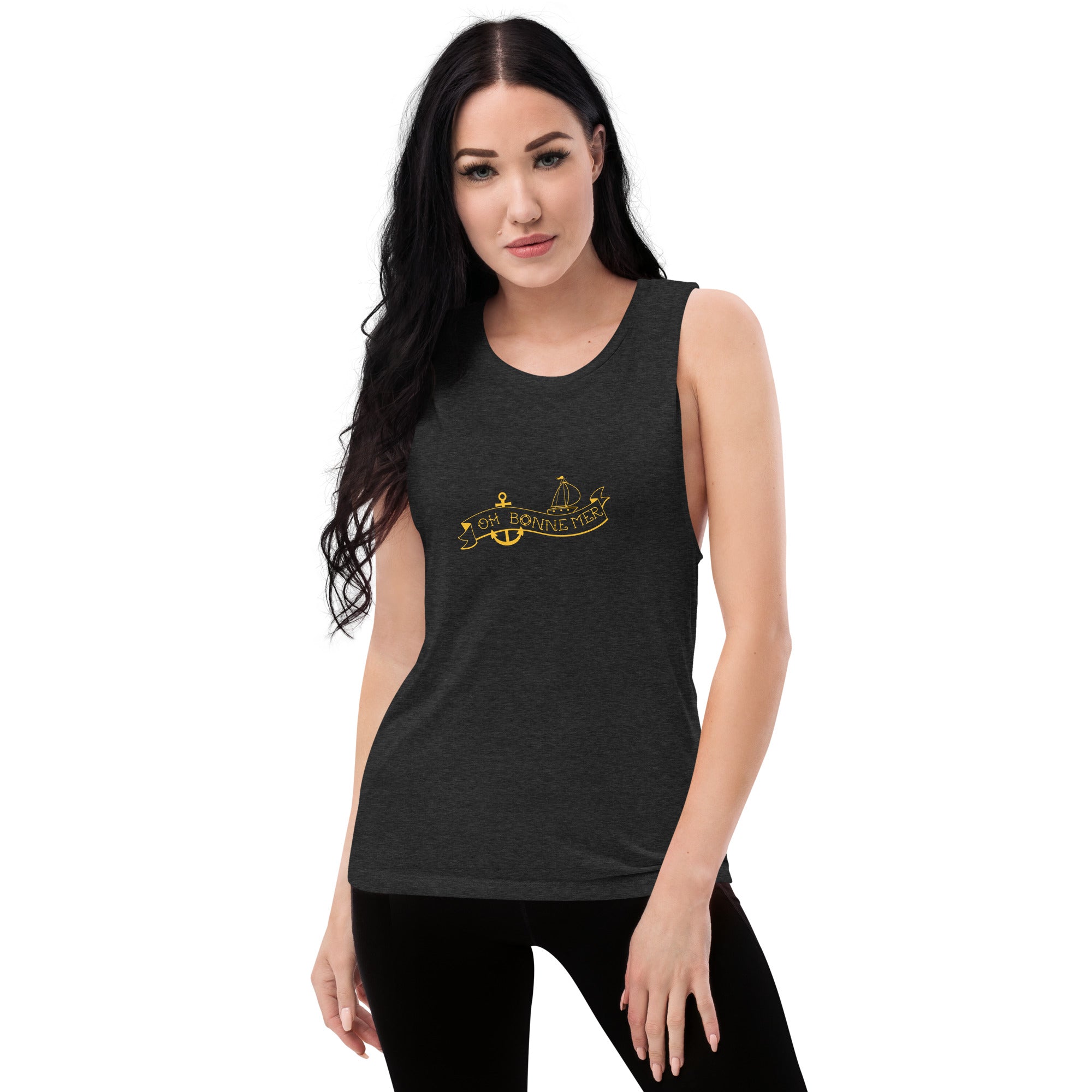 Ladies’ Muscle Tank Oh Bonne Mer Tattoo Gold