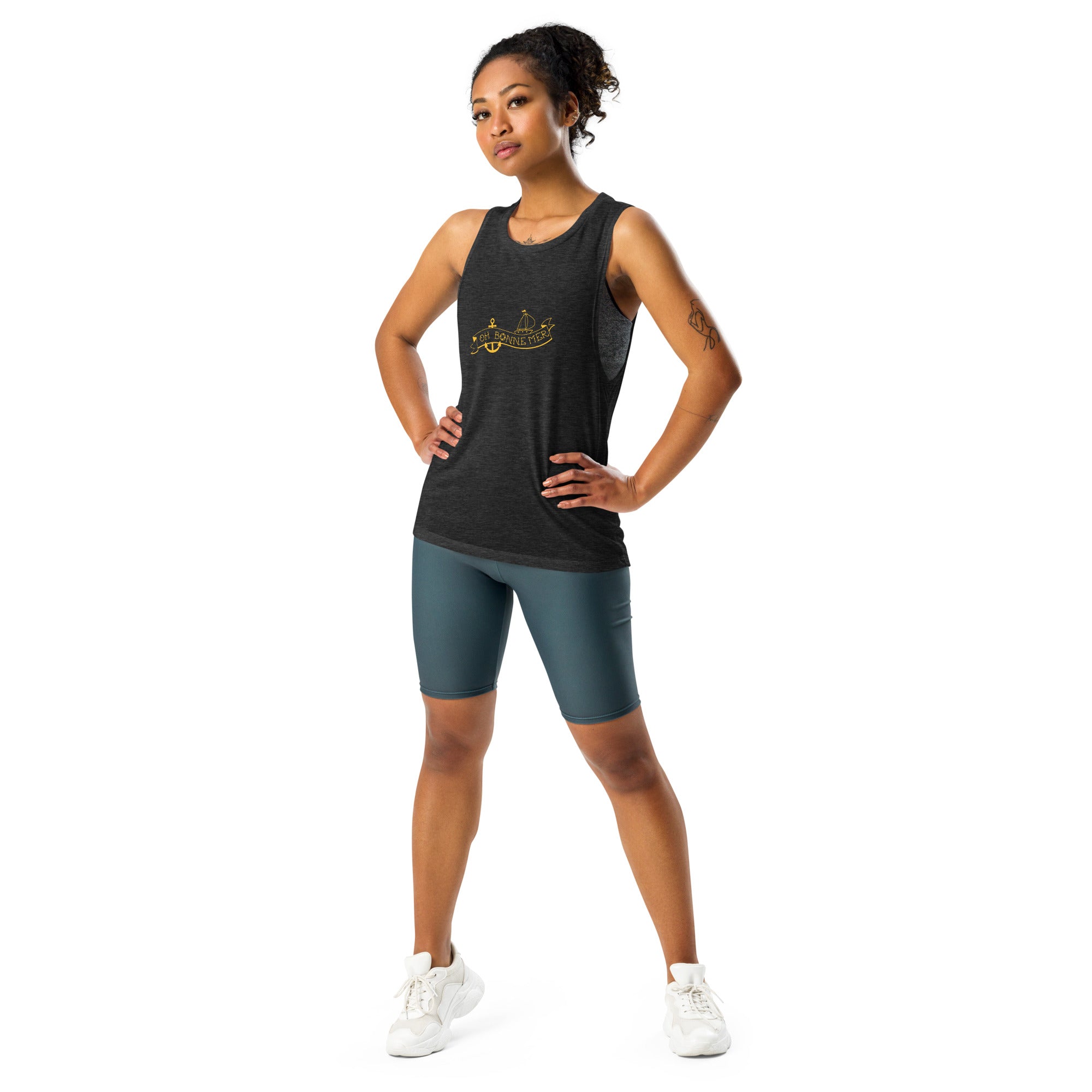 Ladies’ Muscle Tank Oh Bonne Mer Tattoo Gold