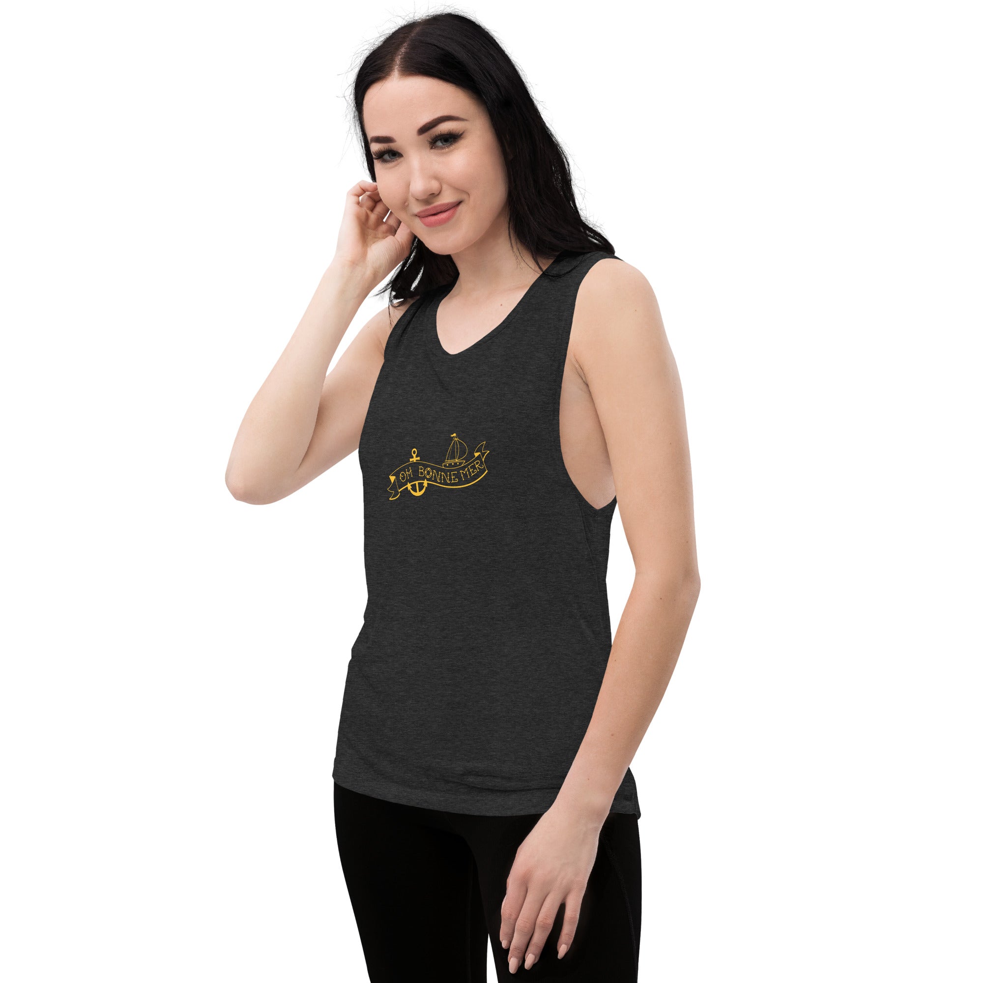 Ladies’ Muscle Tank Oh Bonne Mer Tattoo Gold