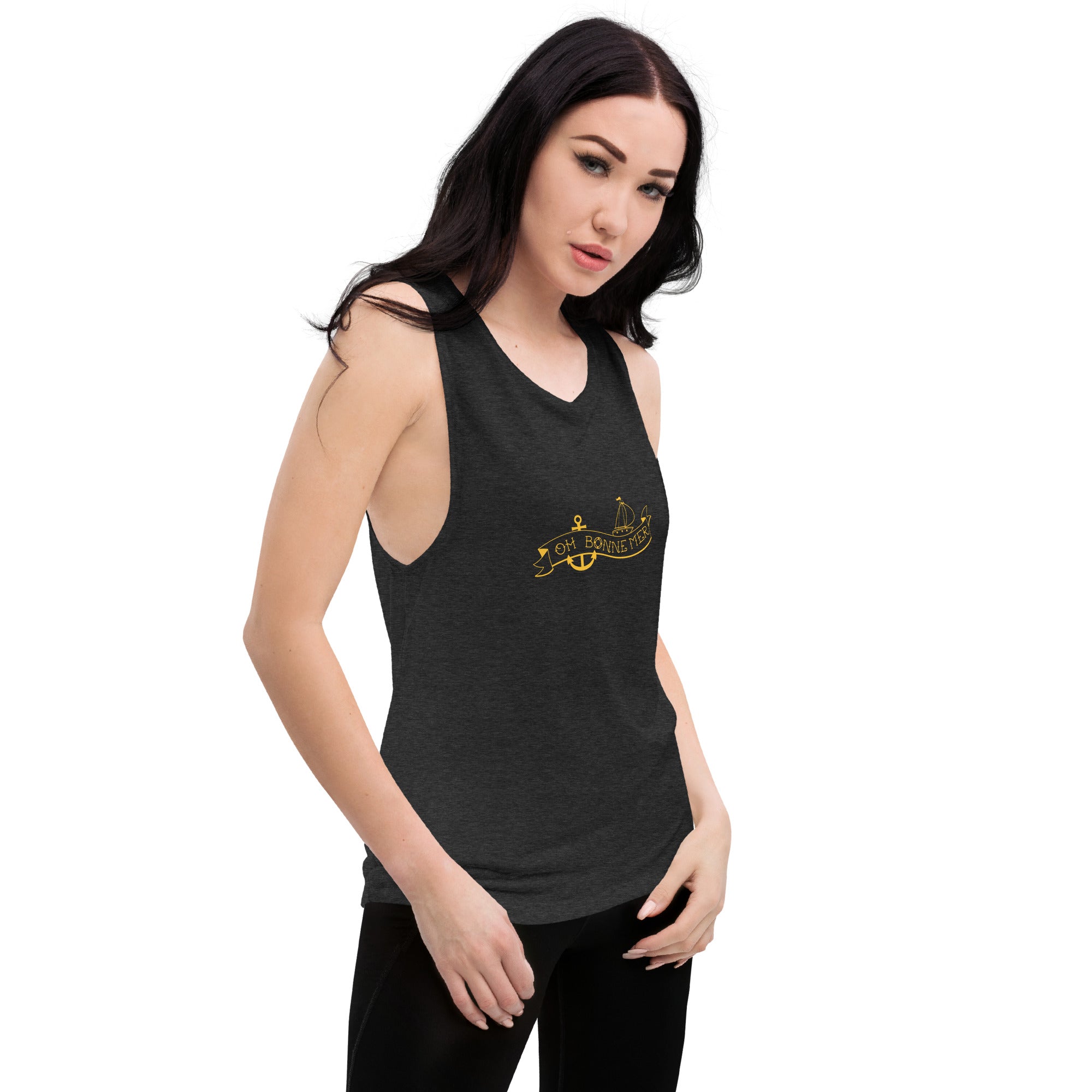 Ladies’ Muscle Tank Oh Bonne Mer Tattoo Gold