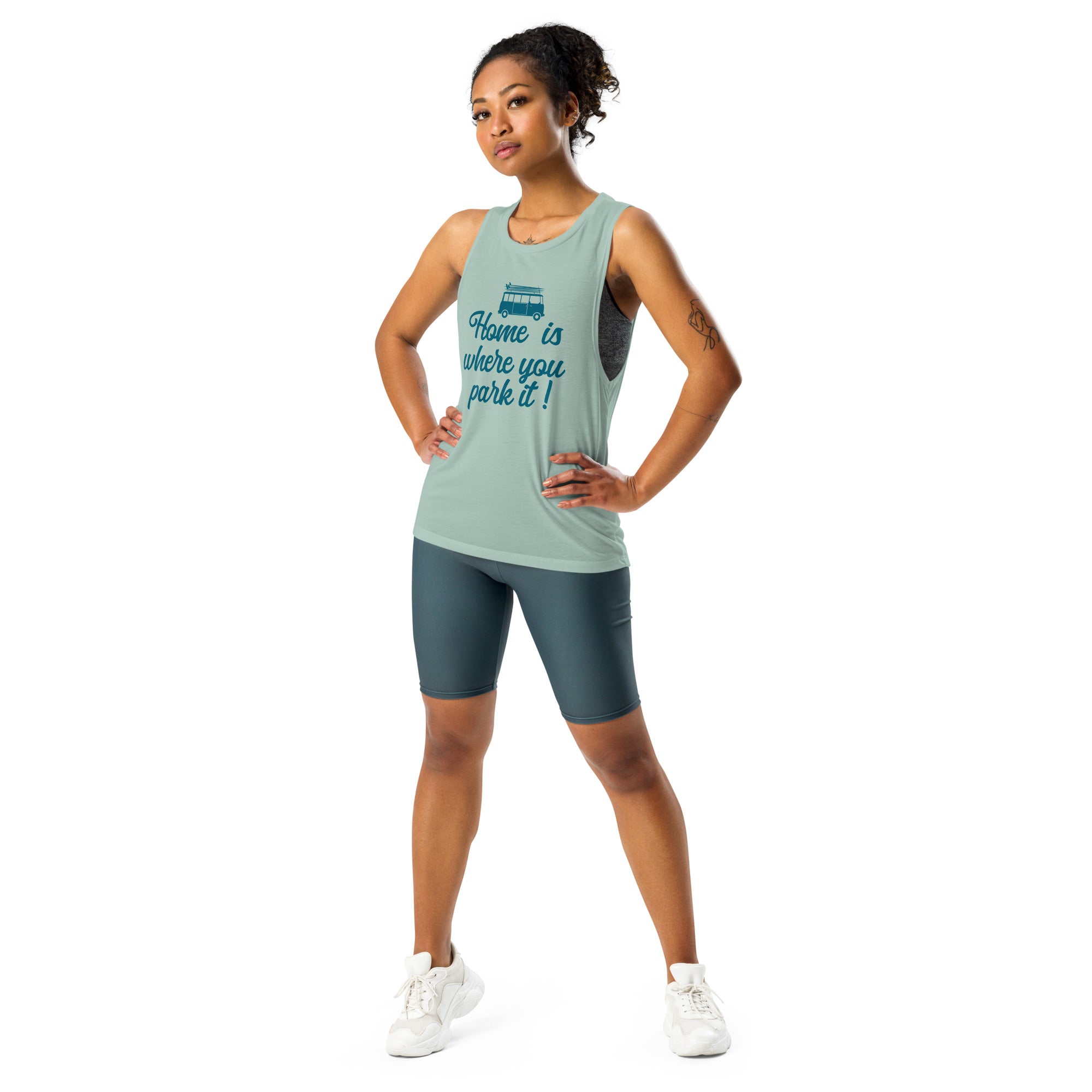 Ladies’ Muscle Tank Blue Surf Combi