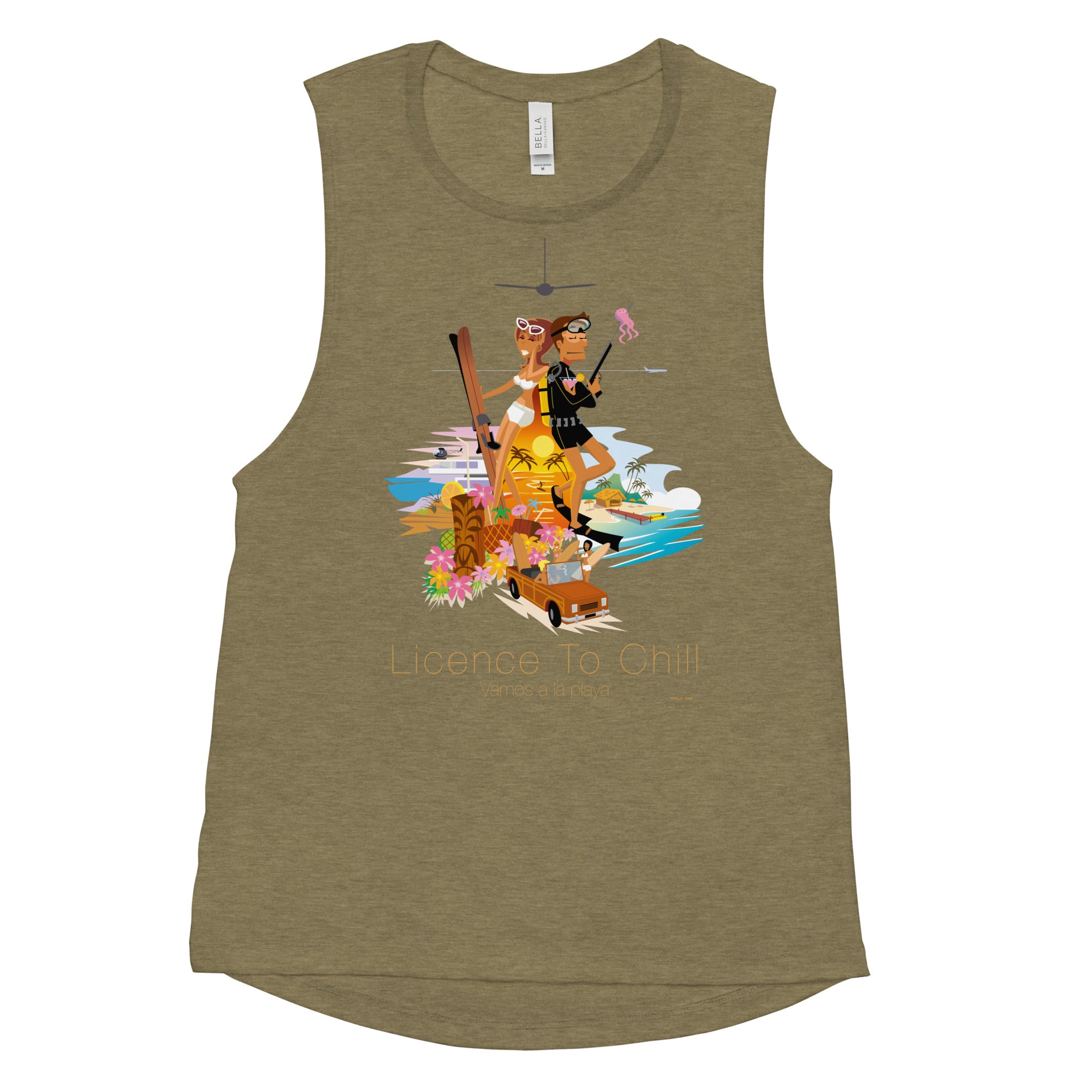 T-Shirt sans manches pour Femme License to Chill Vamos a la Playa