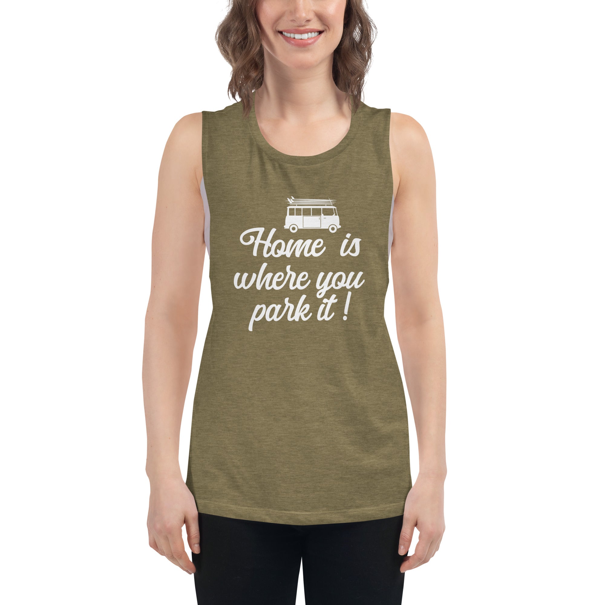 Ladies’ Muscle Tank White Surf Combi