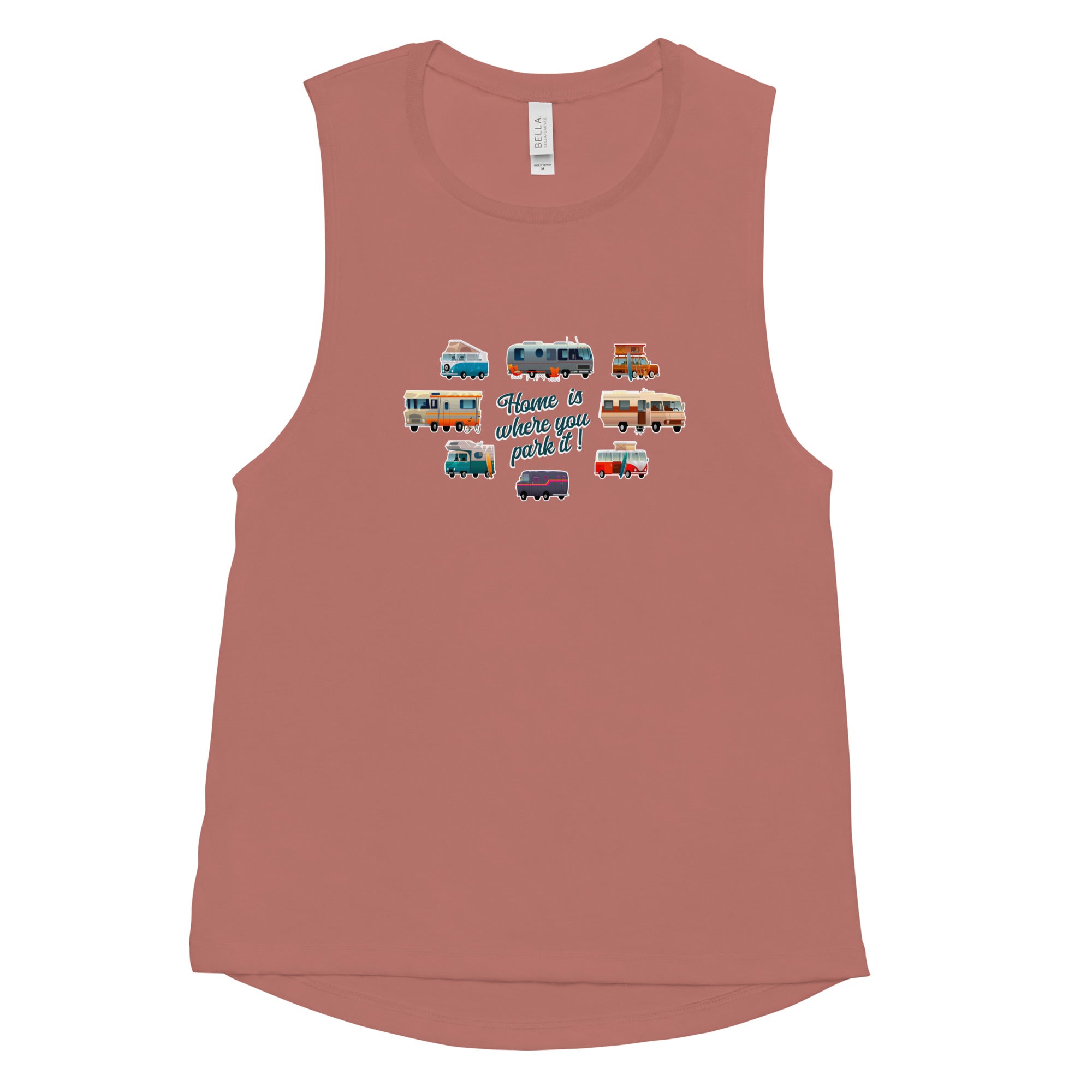 T-Shirt sans manches pour Femme Square Vintage Campers