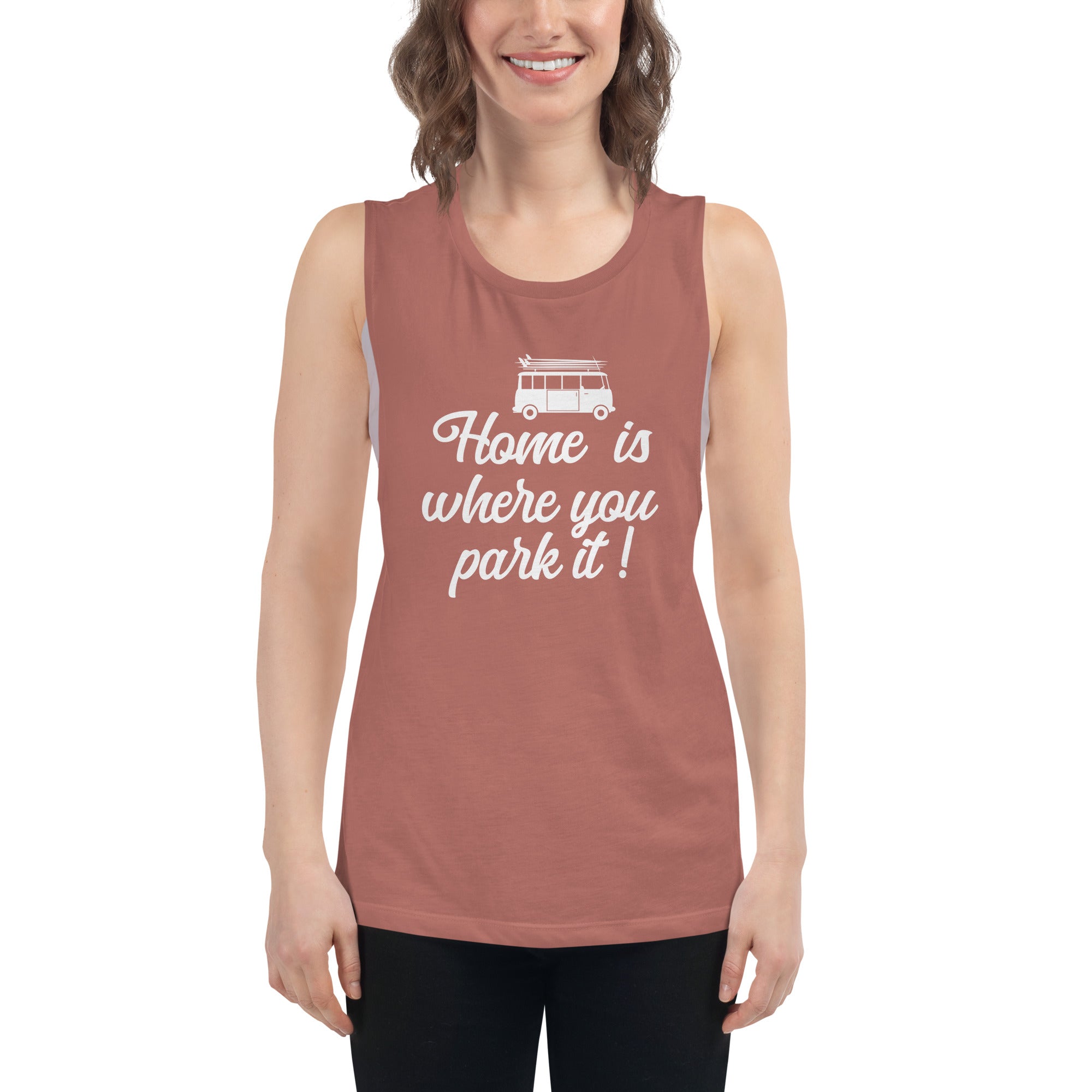 Ladies’ Muscle Tank White Surf Combi