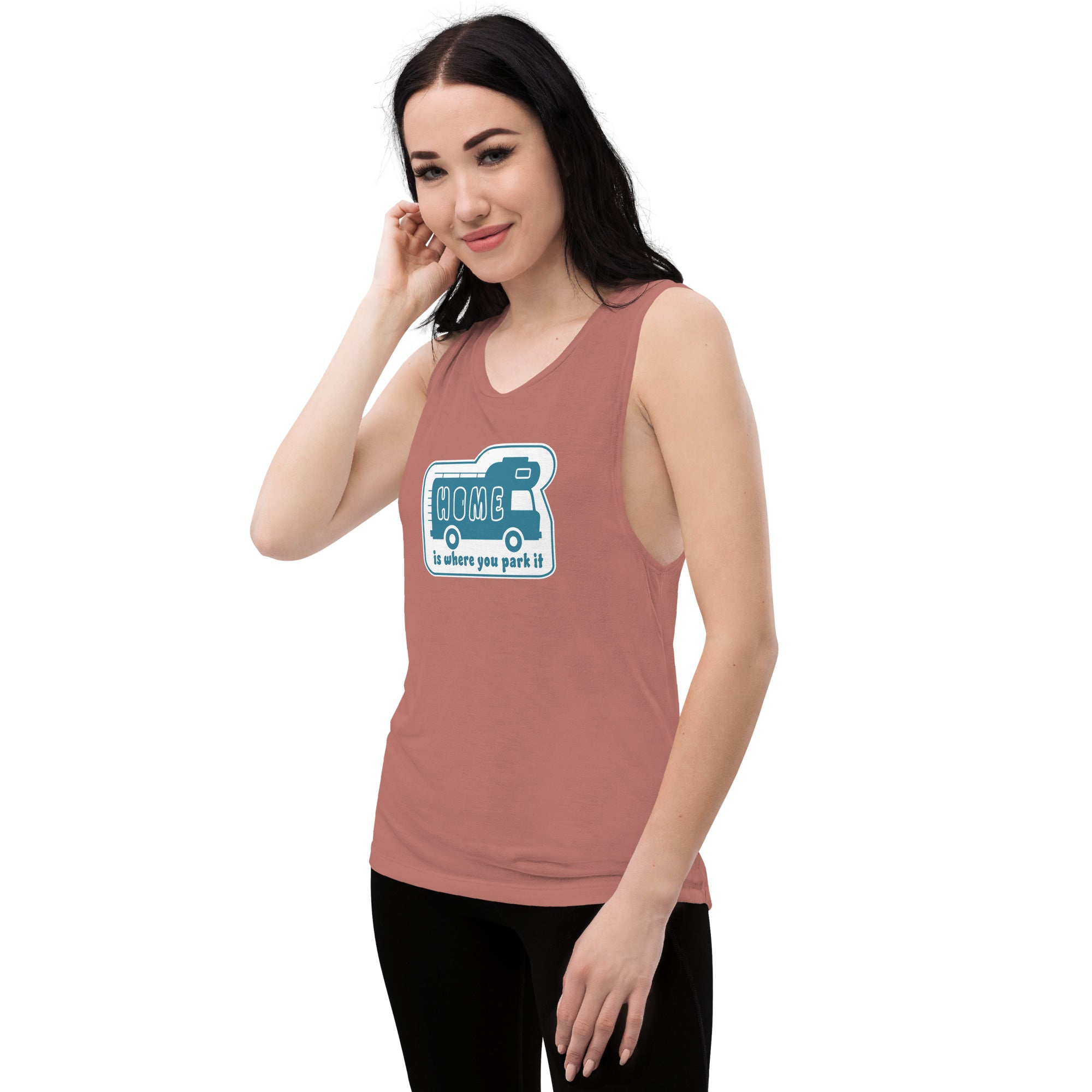 Ladies’ Muscle Tank Bold Camper Van