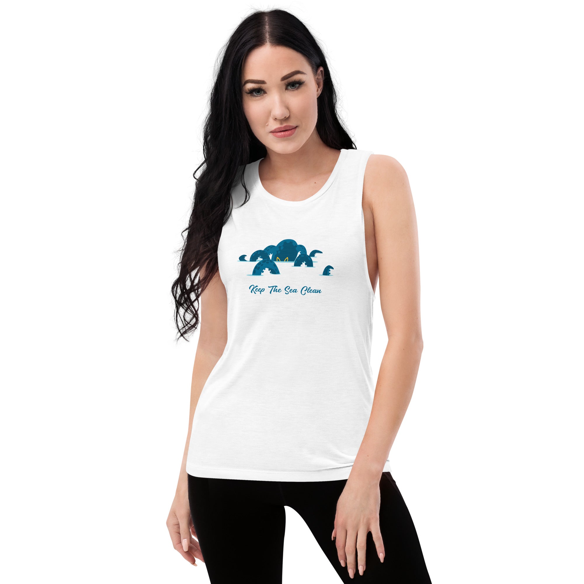 Ladies’ Muscle Tank Octopus Blue