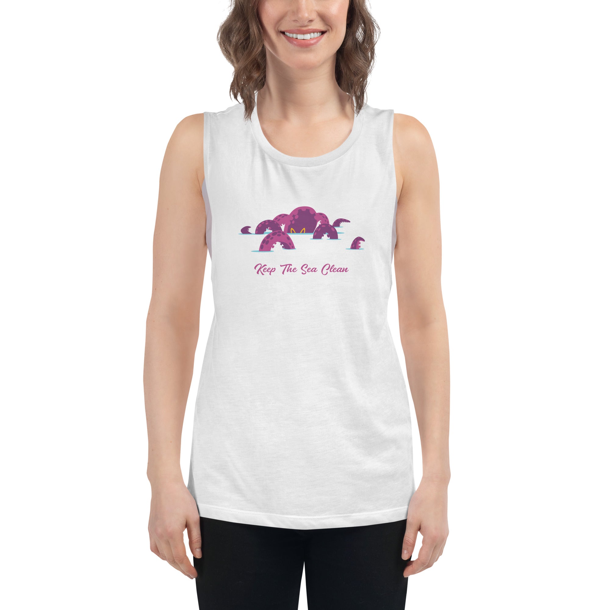 T-Shirt sans manches pour Femme Octopus Purple