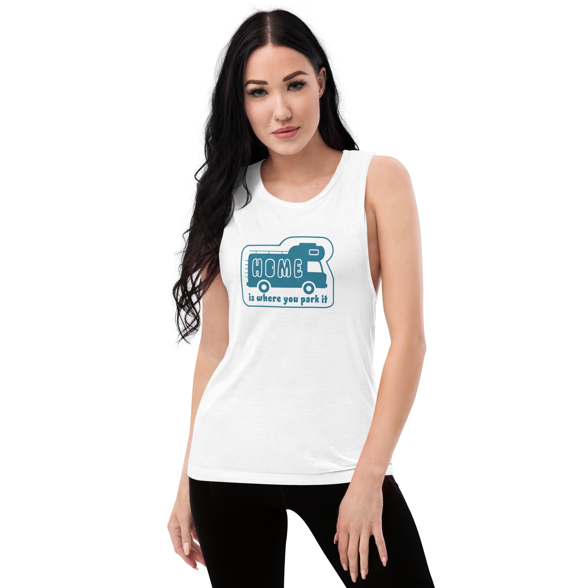 Ladies’ Muscle Tank Bold Camper Van