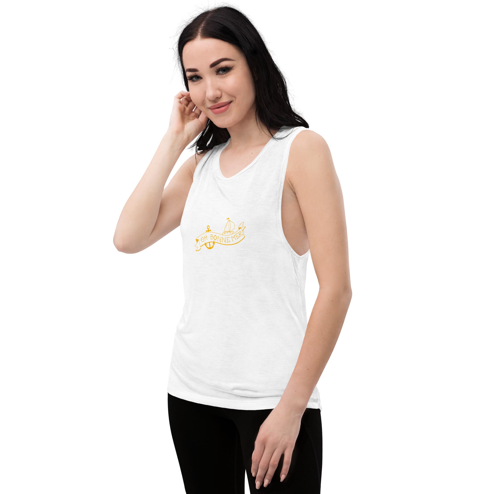 Ladies’ Muscle Tank Oh Bonne Mer Tattoo Gold