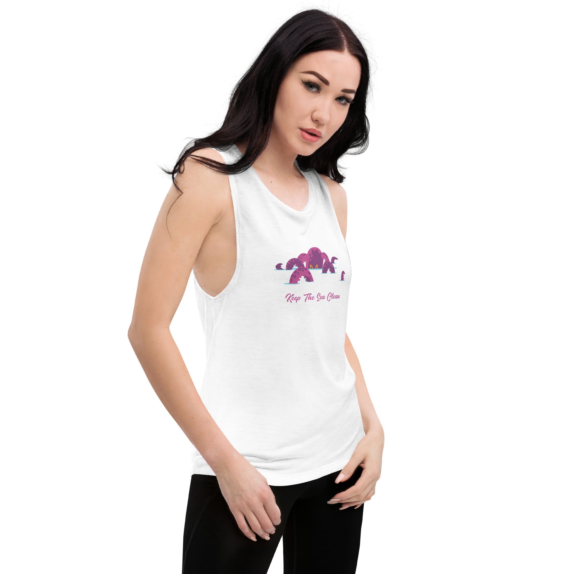 T-Shirt sans manches pour Femme Octopus Purple