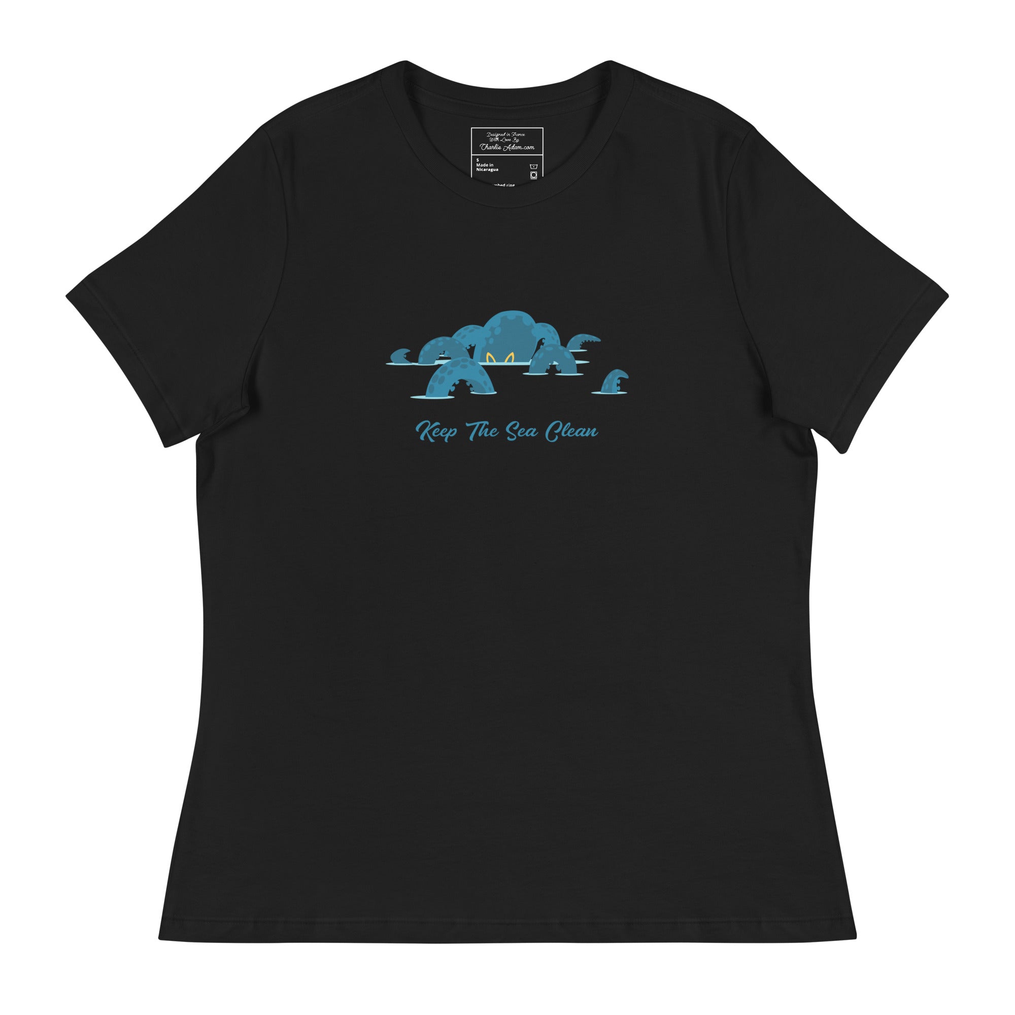 Women's Relaxed T-Shirt Octopus Blue