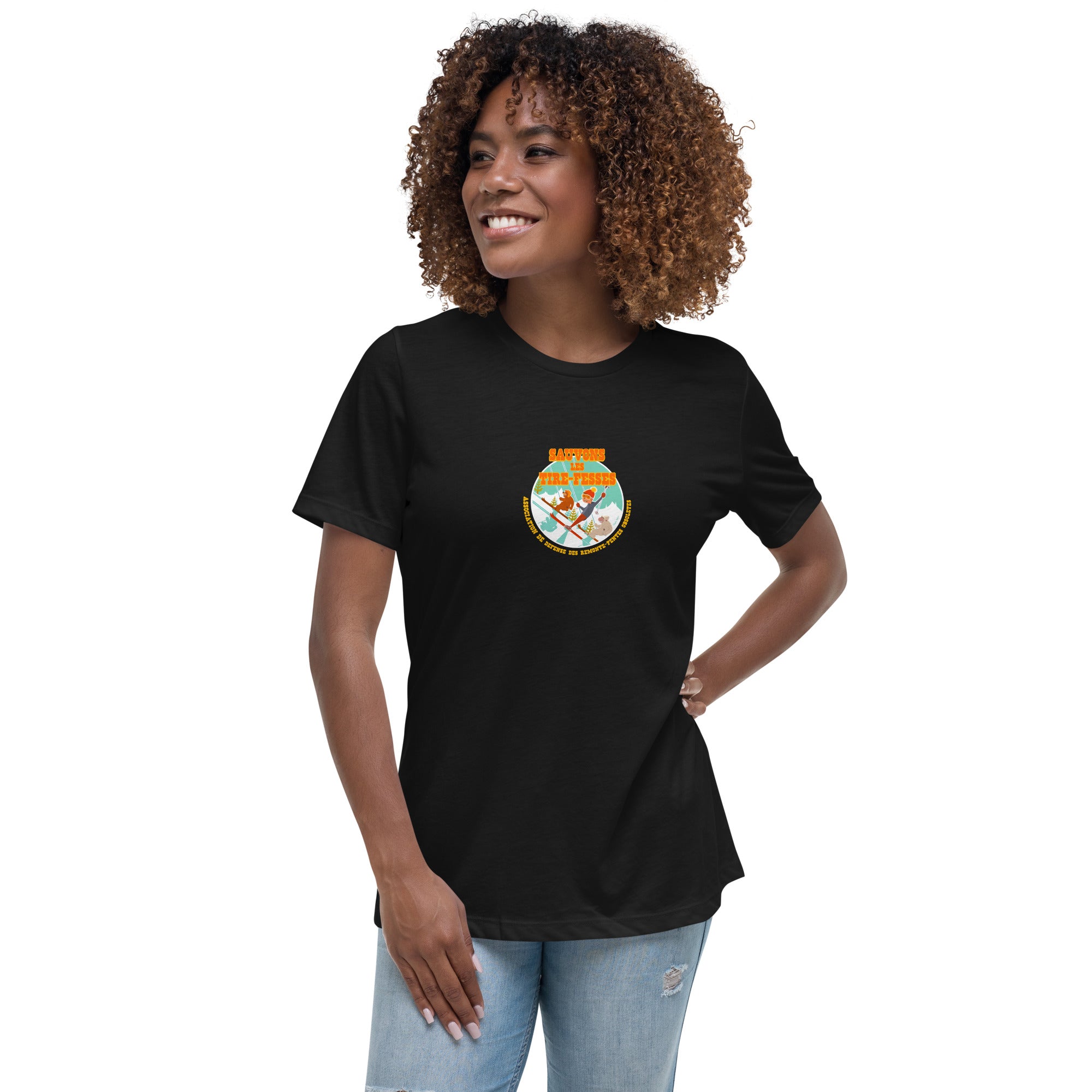 Women's Relaxed T-Shirt Sauvons les Tires-fesses (front & back)