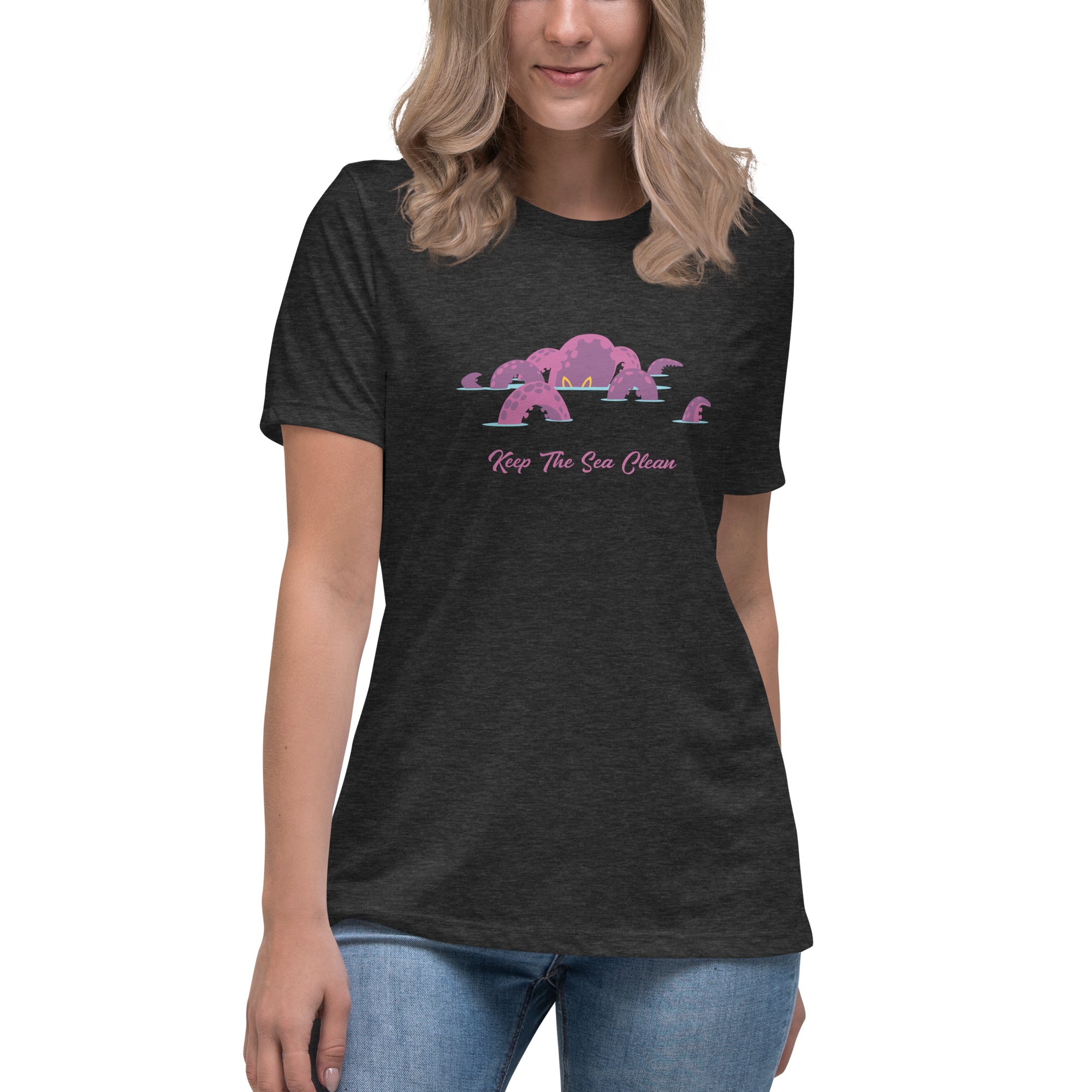 Women's Relaxed T-Shirt Octopus Purple