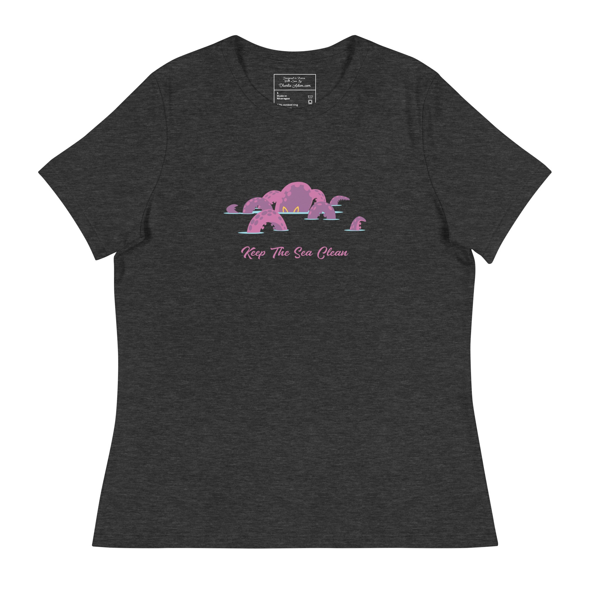 Women's Relaxed T-Shirt Octopus Purple