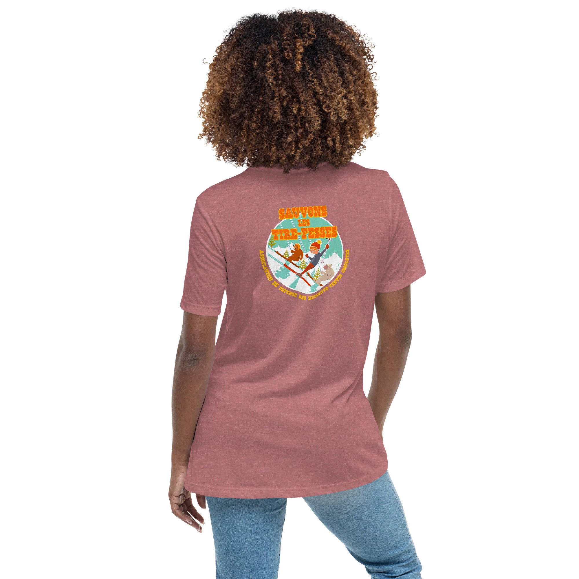 Women's Relaxed T-Shirt Sauvons les Tires-fesses (front & back)