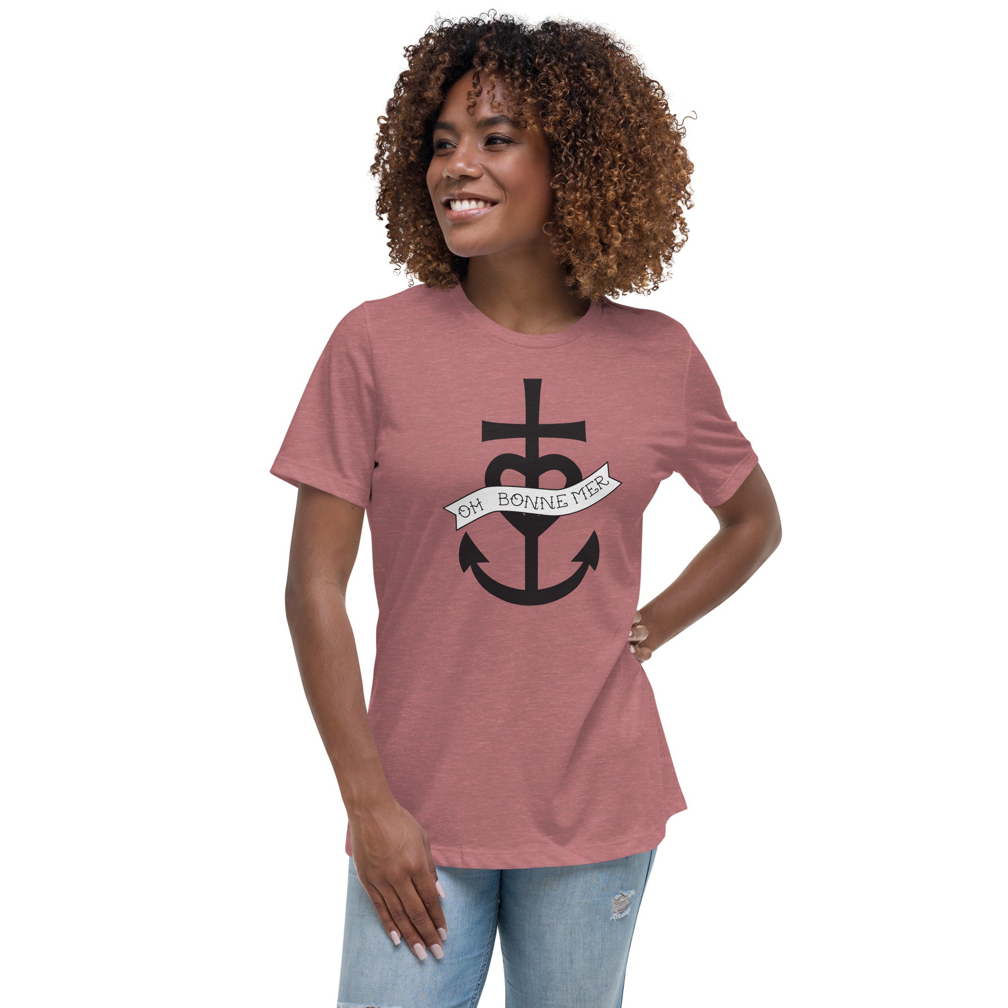 T-shirt décontracté pour Femme Oh Bonne Mer 1 grand motif sur la face