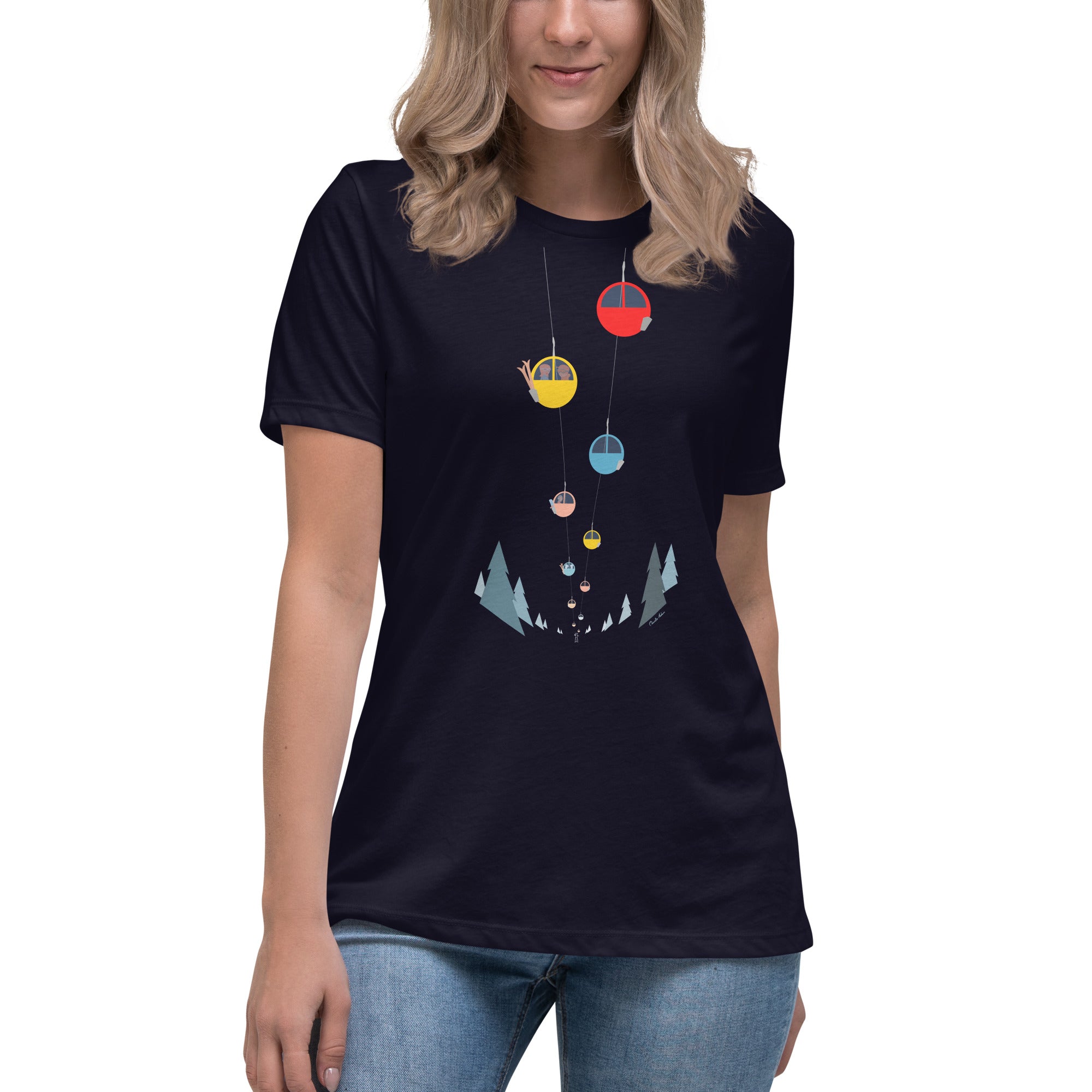 Women's Relaxed T-Shirt Gondolas in the mist