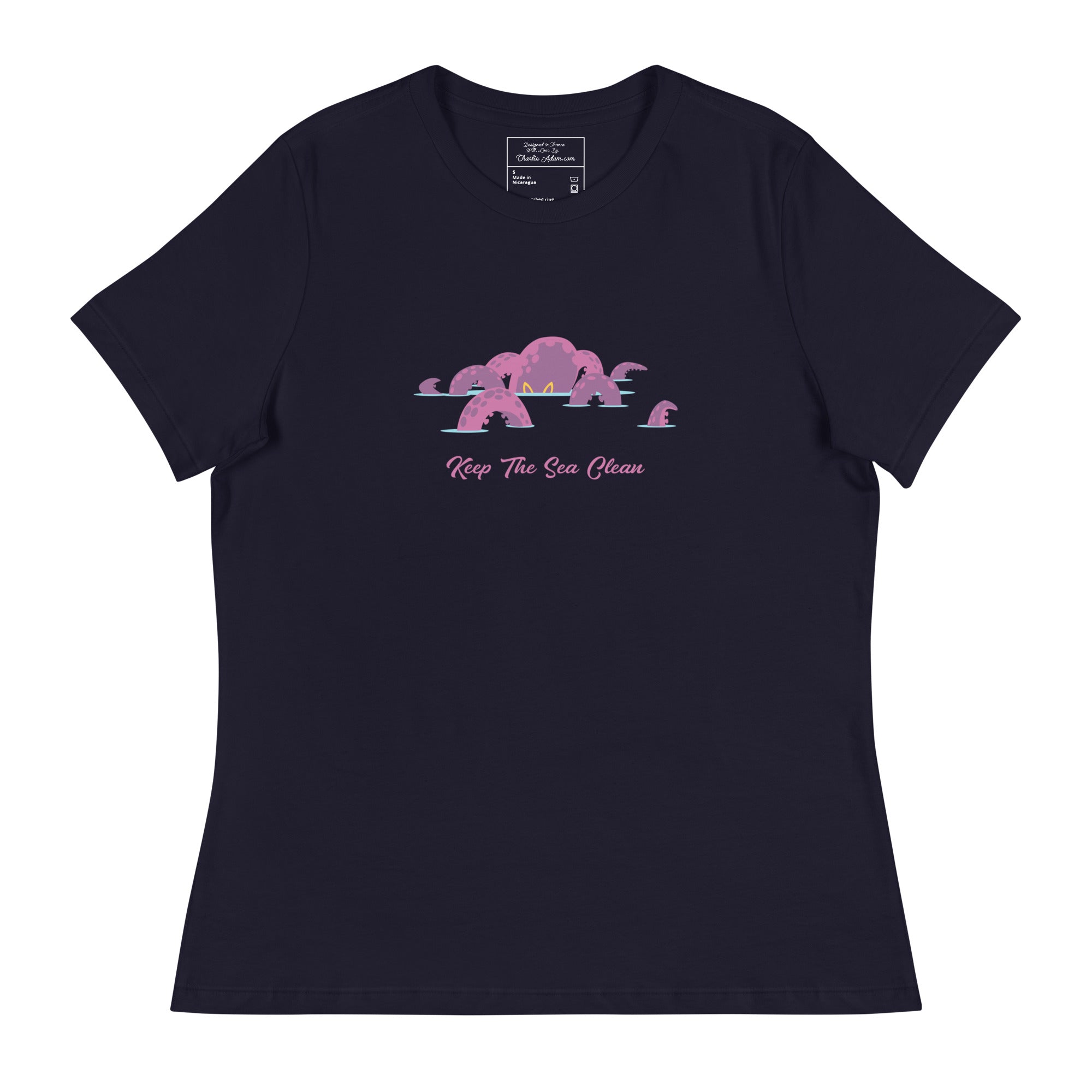 T-shirt décontracté pour Femme Octopus Purple