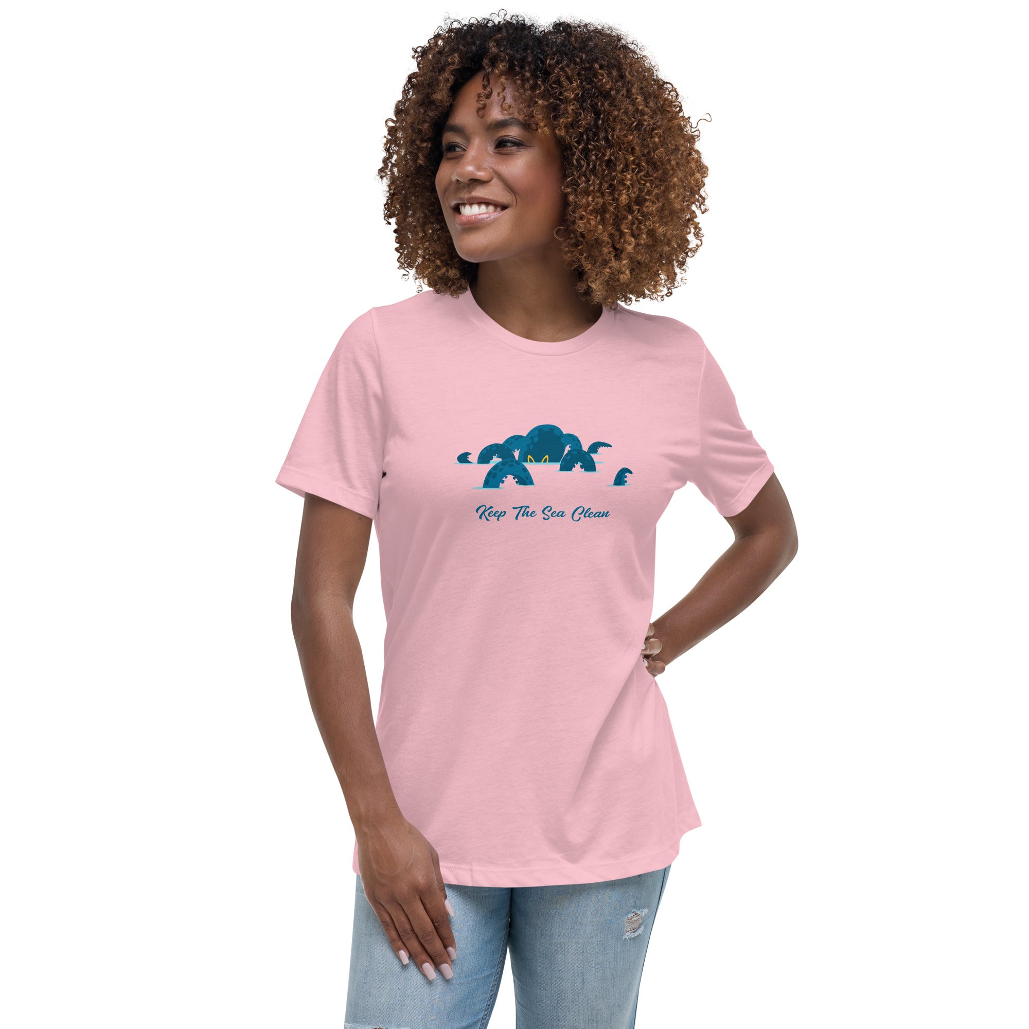 Women's Relaxed T-Shirt Octopus Blue