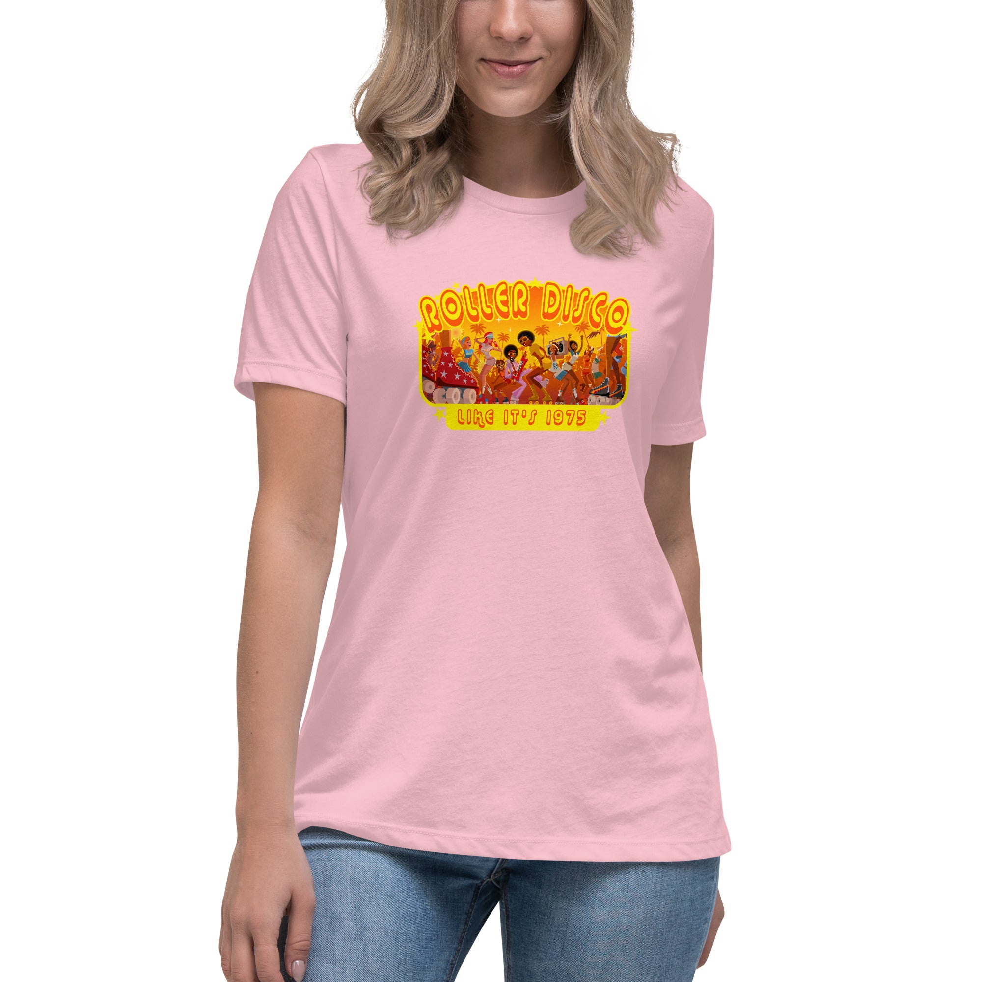 T-shirt décontracté pour femme Roller Disco 1975