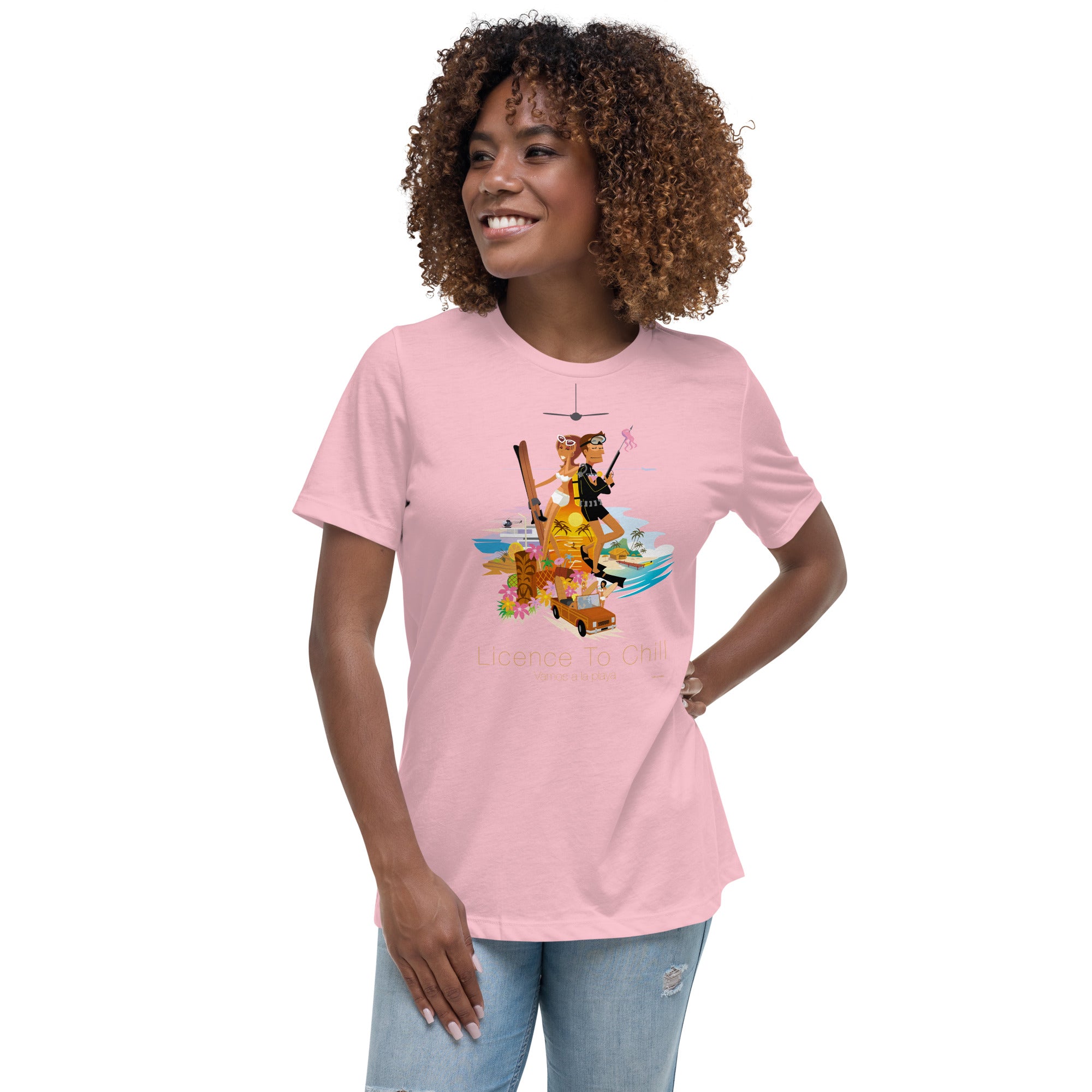 T-shirt décontracté pour femme License to Chill Vamos a la Playa
