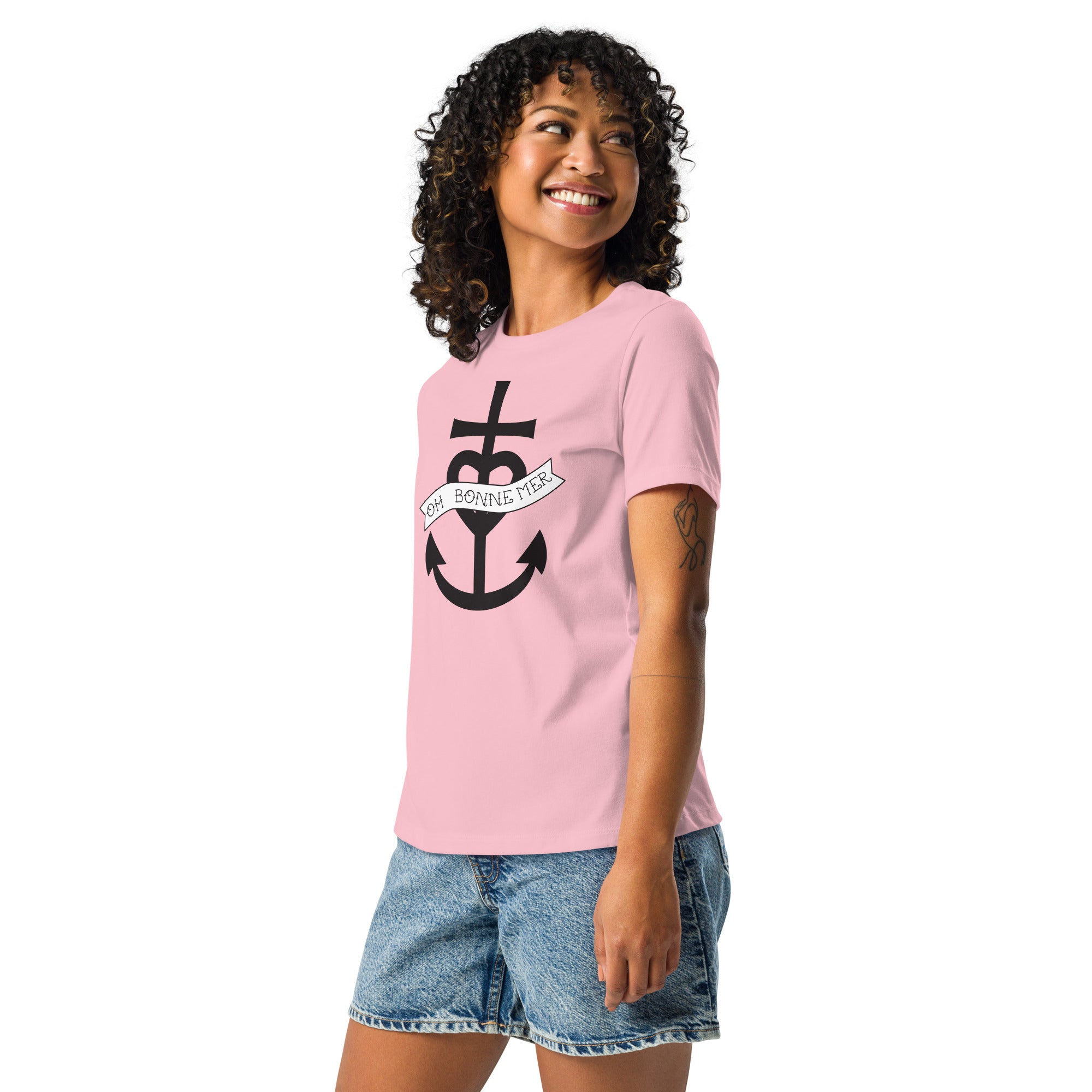 T-shirt décontracté pour Femme Oh Bonne Mer 1 grand motif sur la face