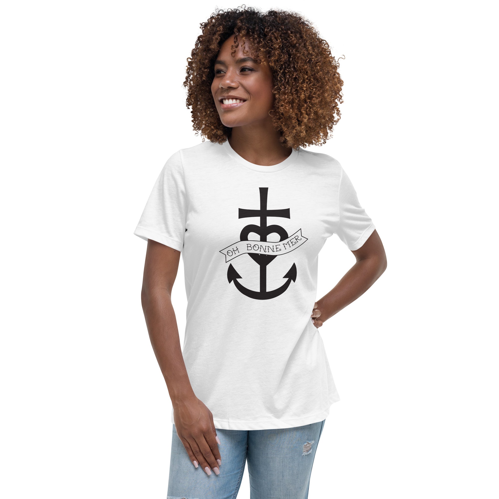 T-shirt décontracté pour Femme Oh Bonne Mer 1 grand motif sur la face