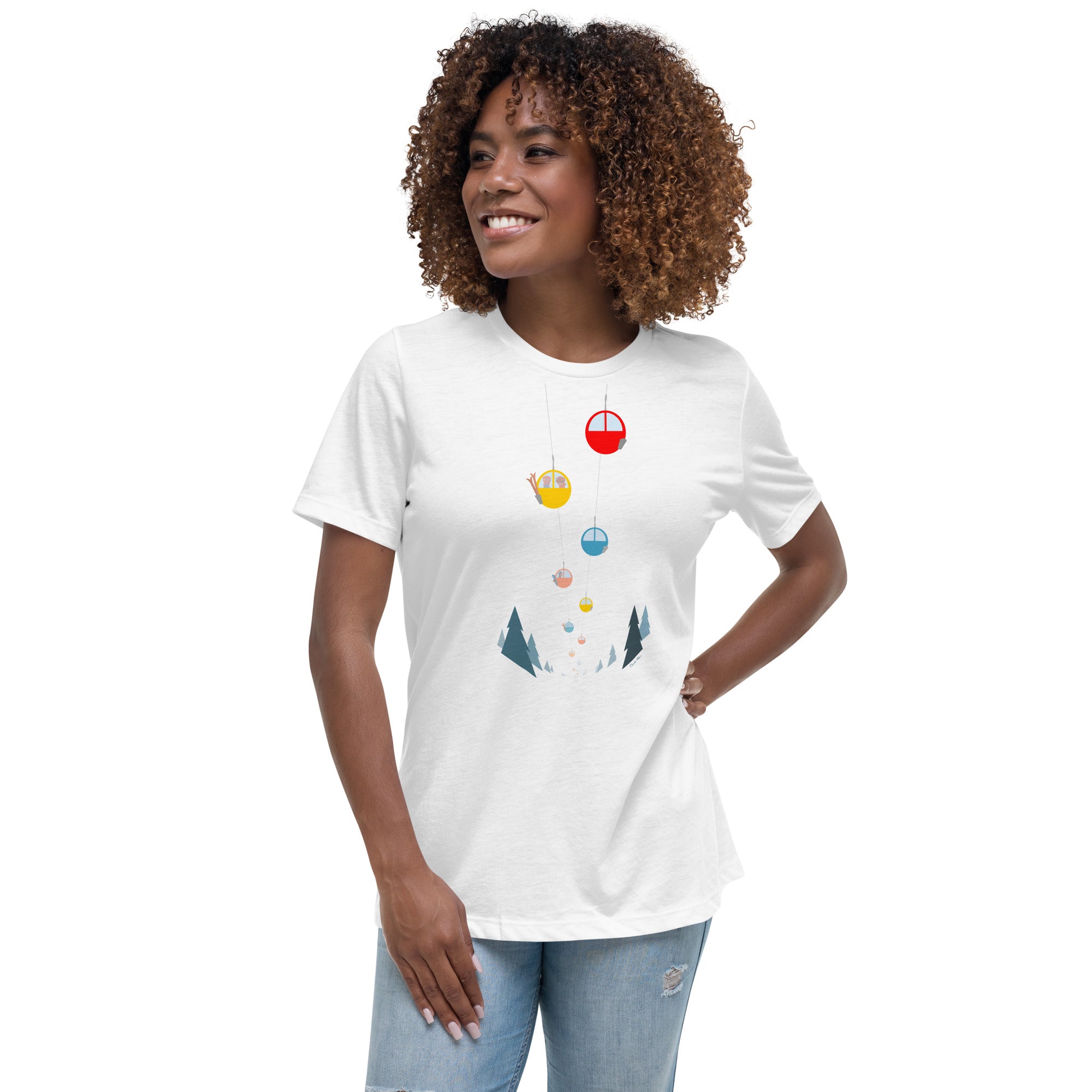 Women's Relaxed T-Shirt Gondolas in the mist