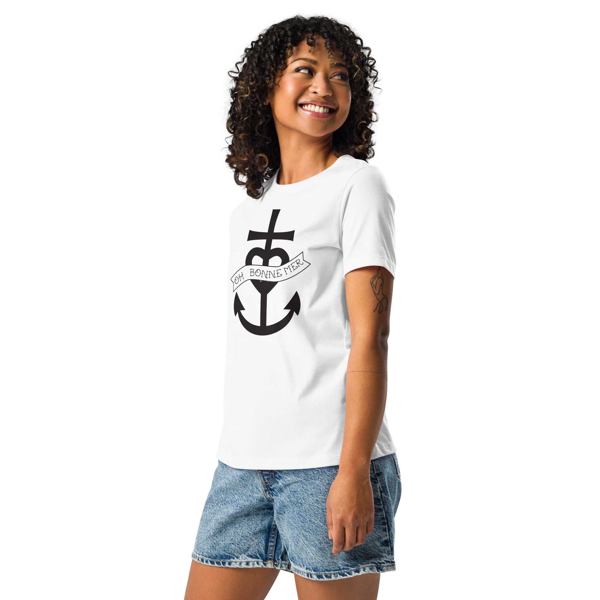 T-shirt décontracté pour Femme Oh Bonne Mer 1 grand motif sur la face