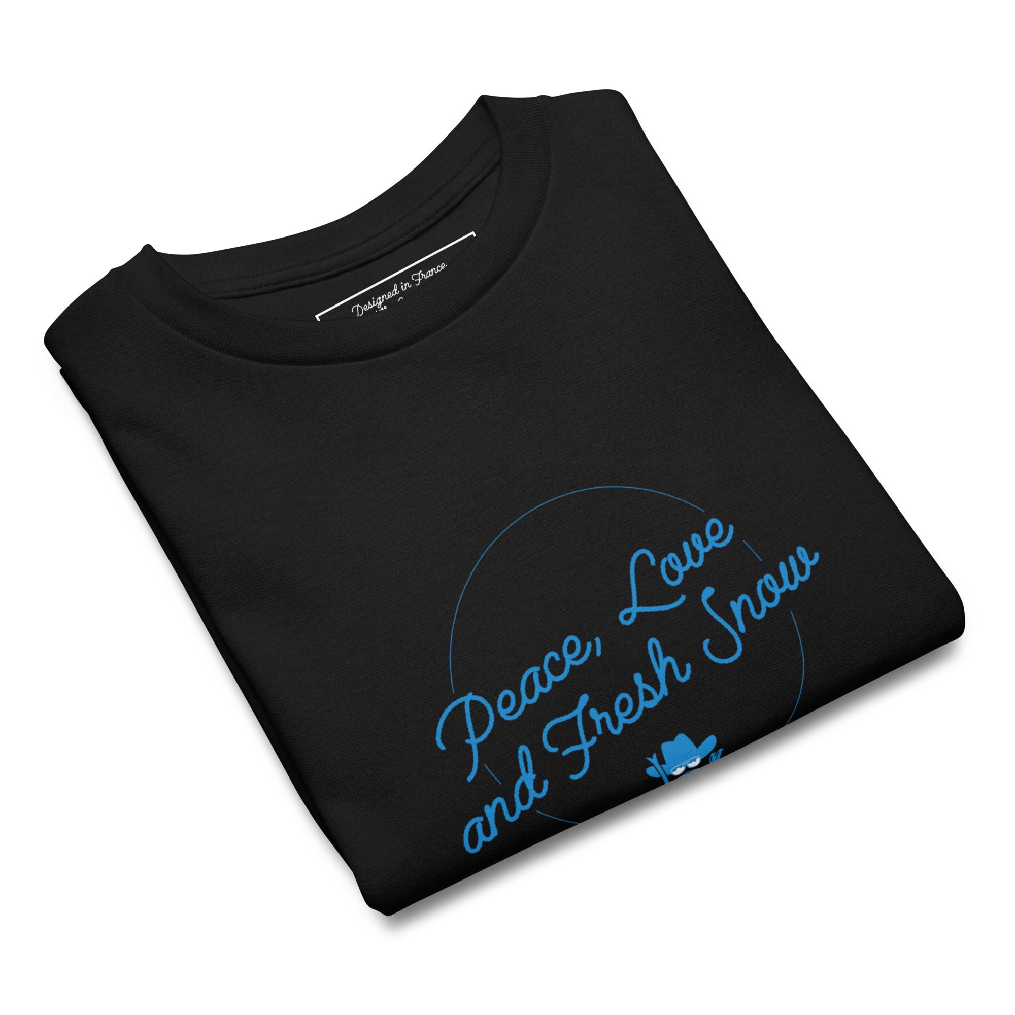 T-shirt épais enfant Peace, Love and Fresh Snow