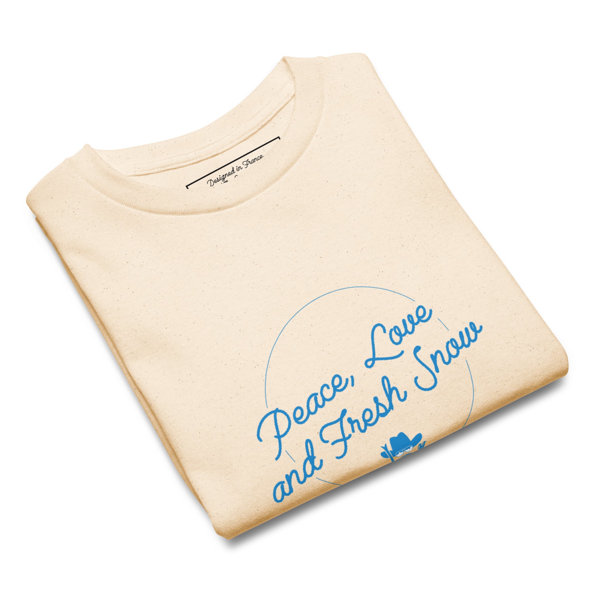 T-shirt épais enfant Peace, Love and Fresh Snow