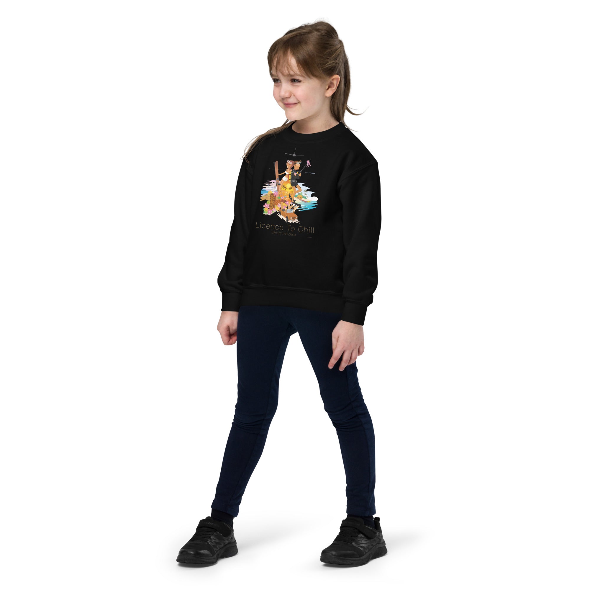 Youth crewneck sweatshirt License to Chill Vamos a la Playa