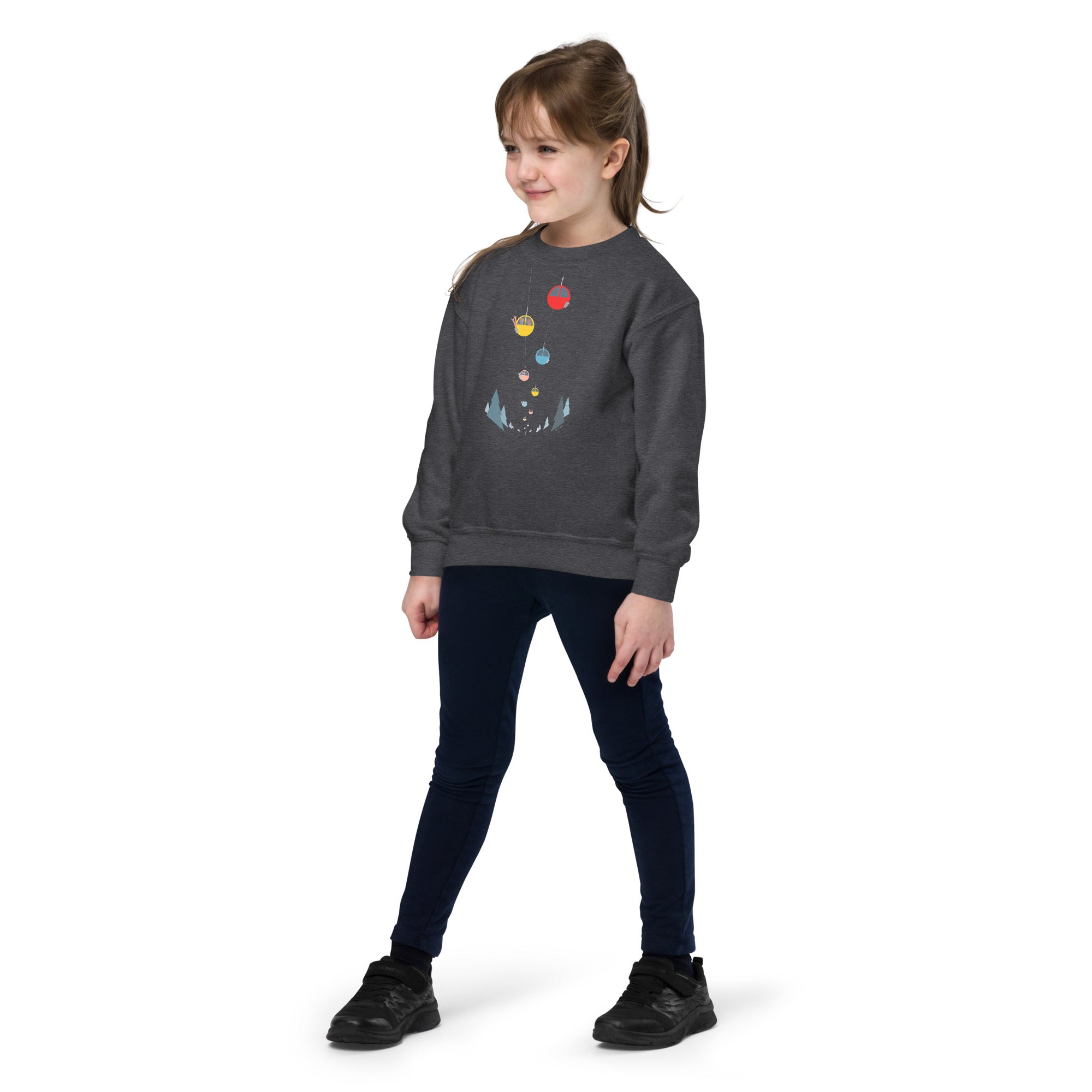 Youth crewneck sweatshirt Gondolas in the mist