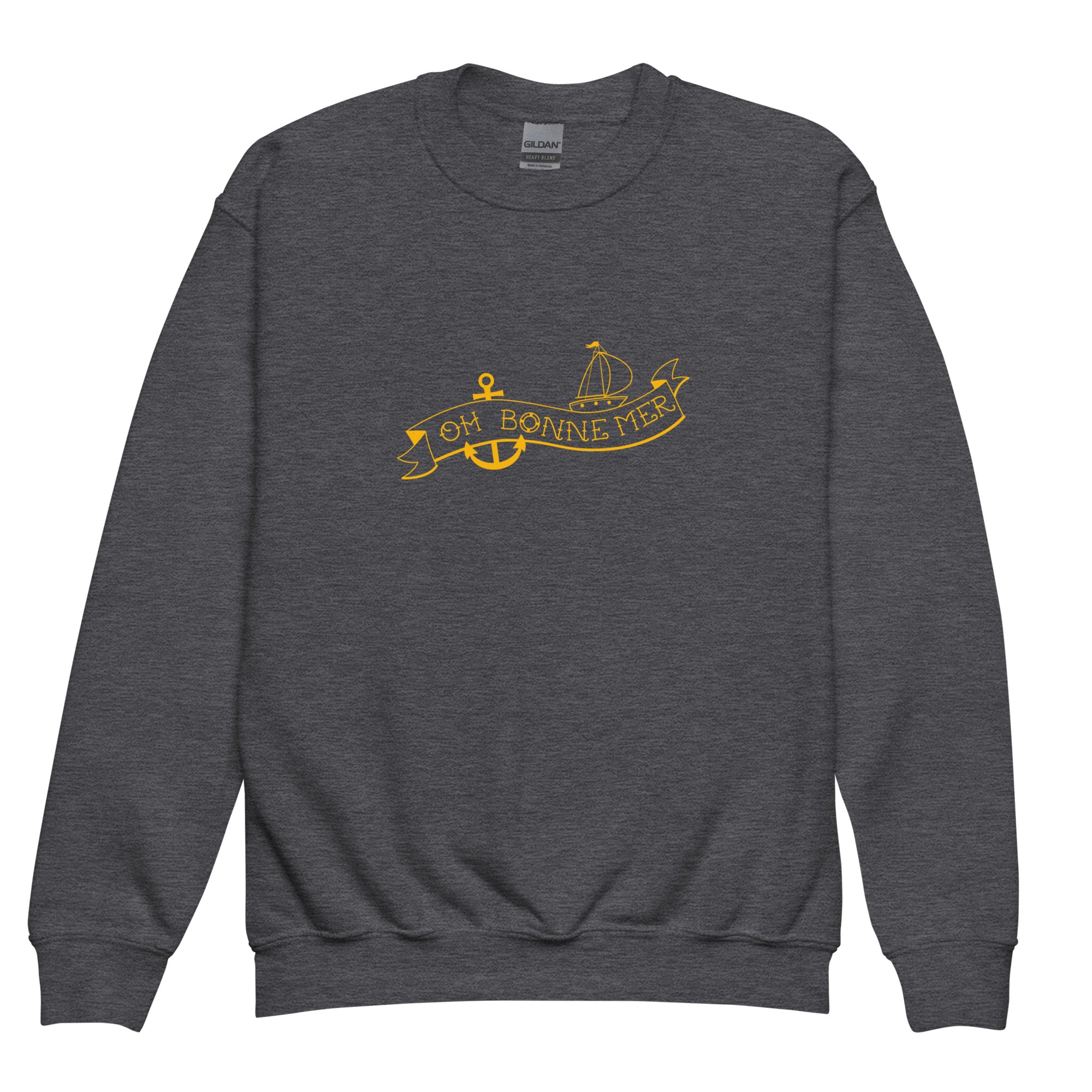 Youth crewneck sweatshirt Oh Bonne Mer Tattoo Gold