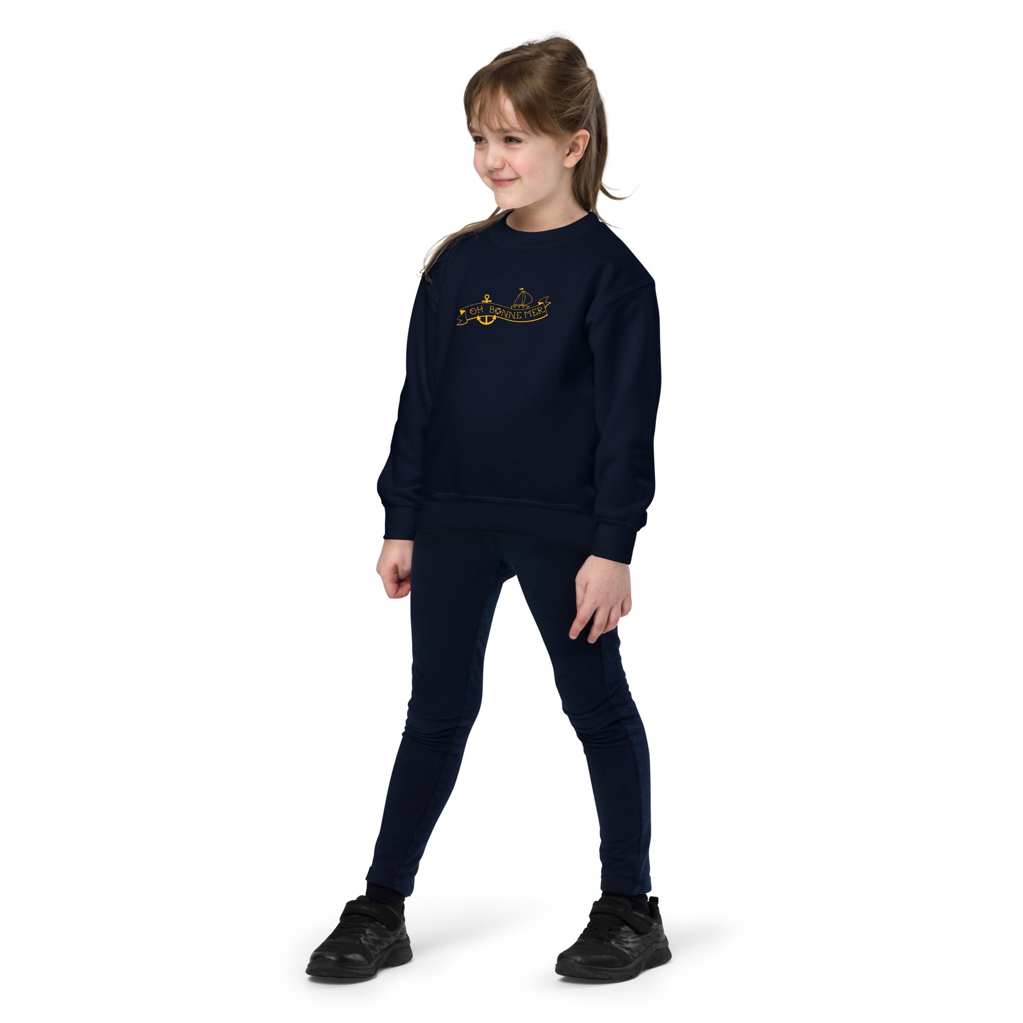 Youth crewneck sweatshirt Oh Bonne Mer Tattoo Gold