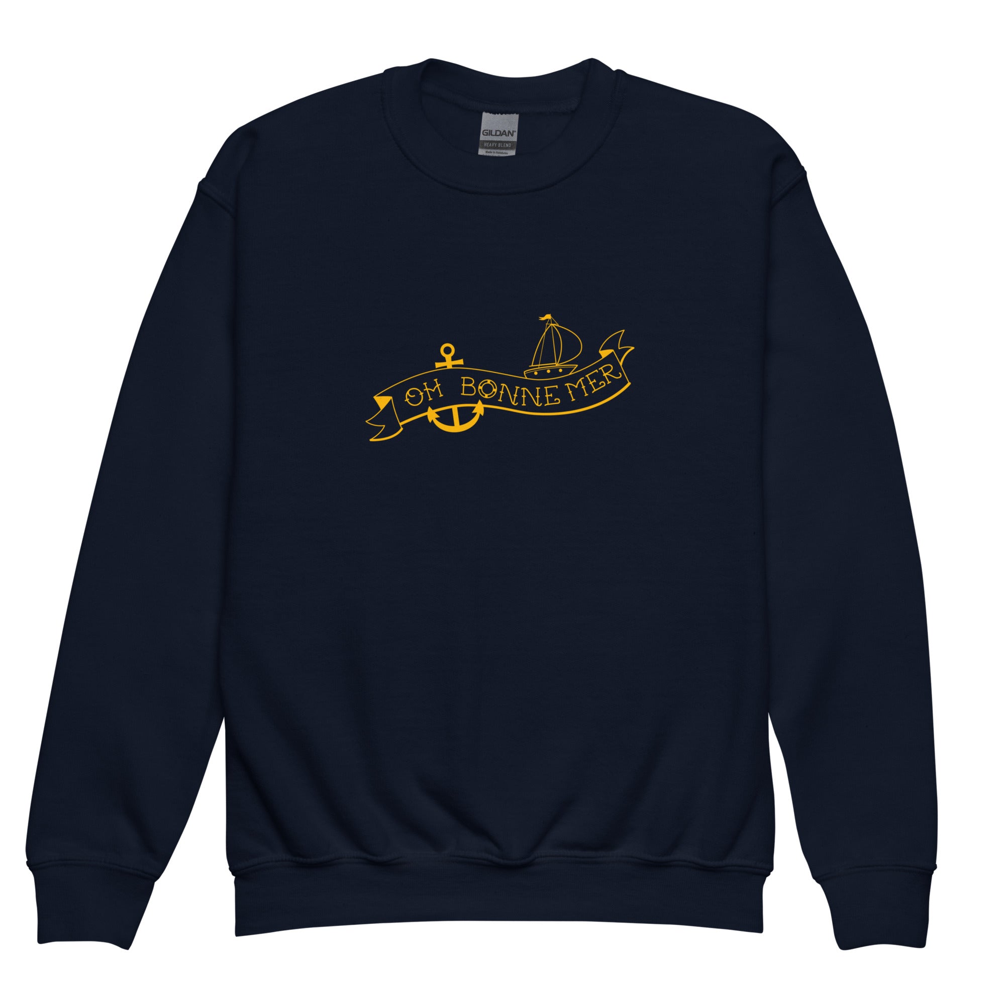 Youth crewneck sweatshirt Oh Bonne Mer Tattoo Gold