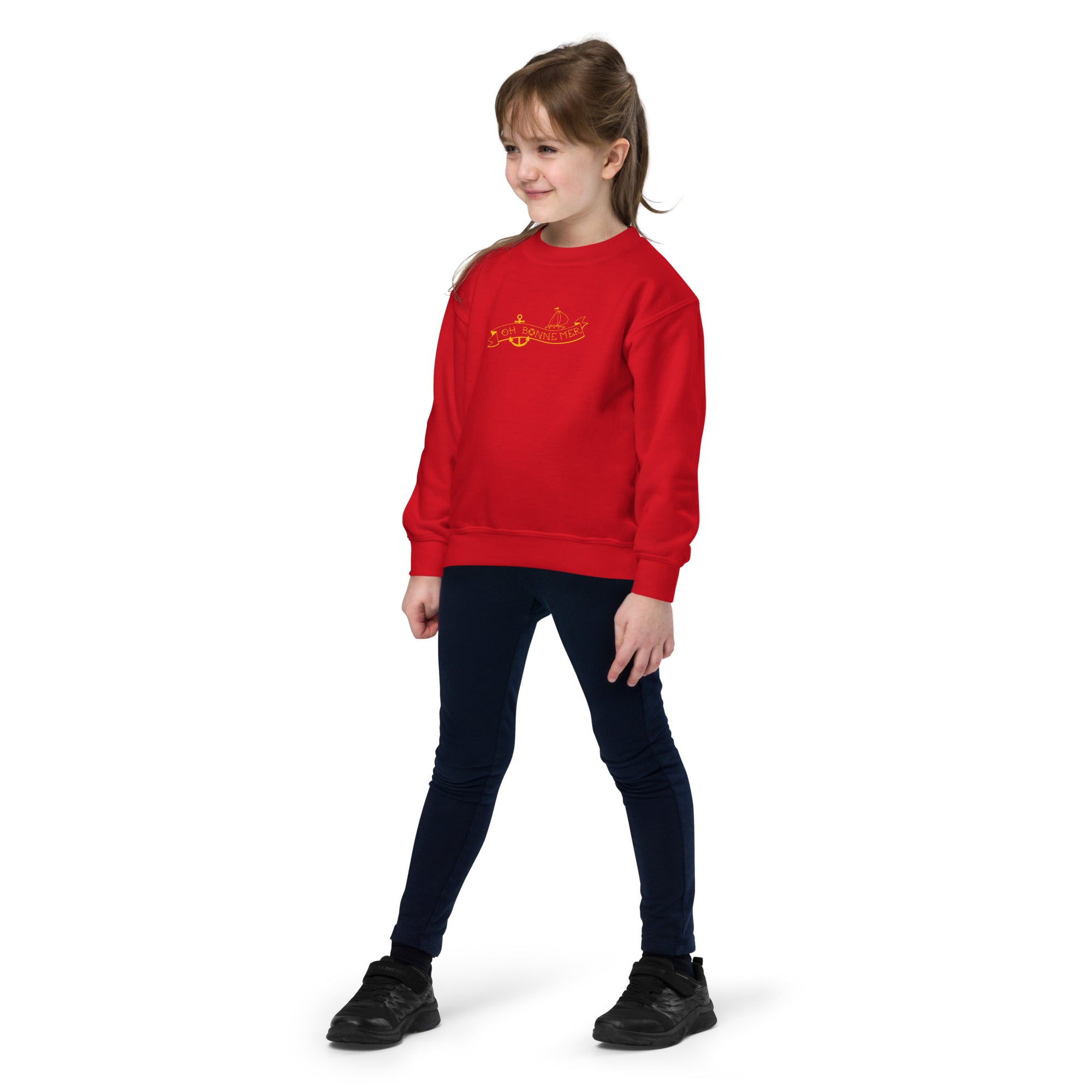 Youth crewneck sweatshirt Oh Bonne Mer Tattoo Gold